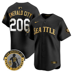 SEA 2025 Ken Griffey Jr. Patch Vapor Premier Limited Jersey - All Stitched
