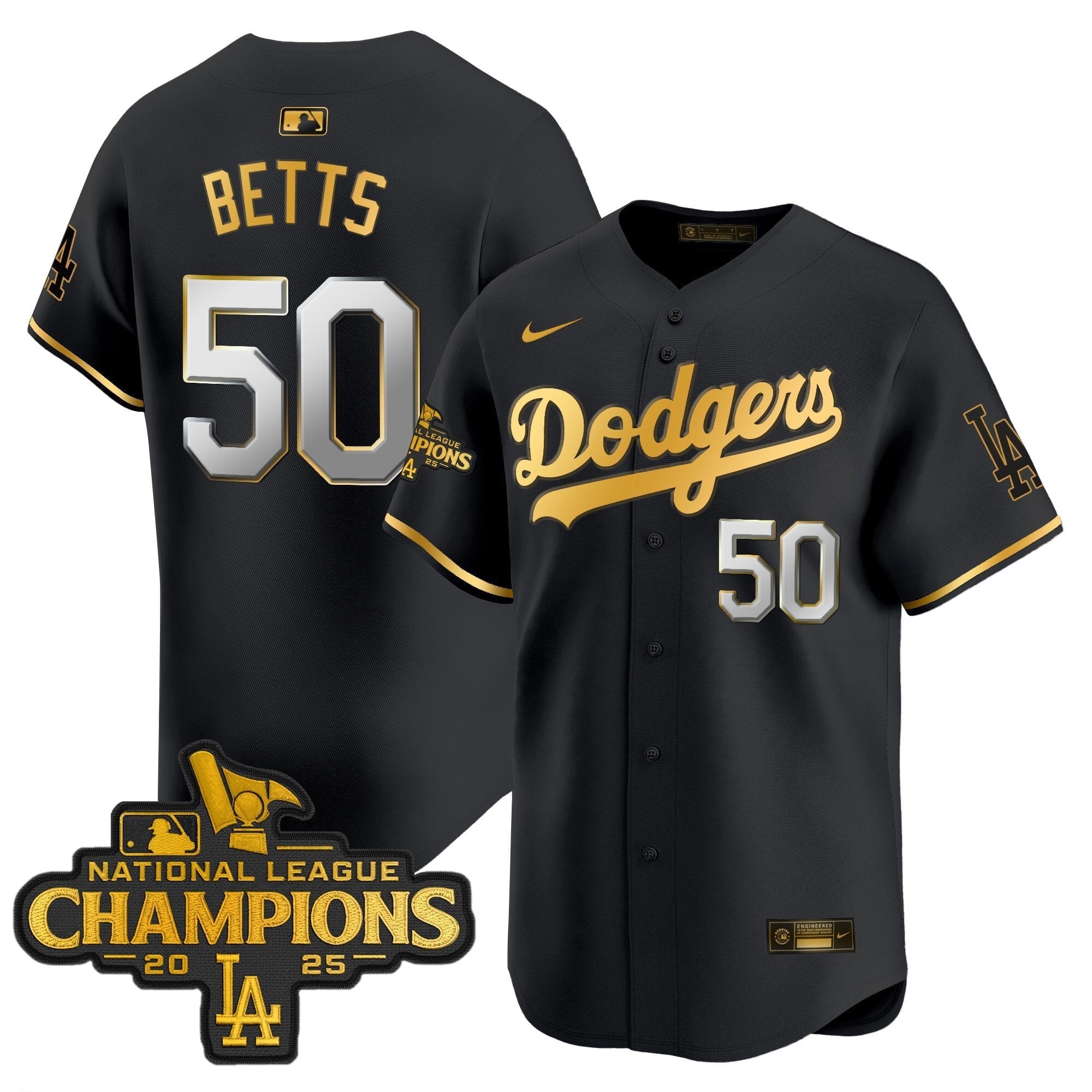 Dodgers 2025 National League Champions Vapor Premier Limited Jersey - All Stitched