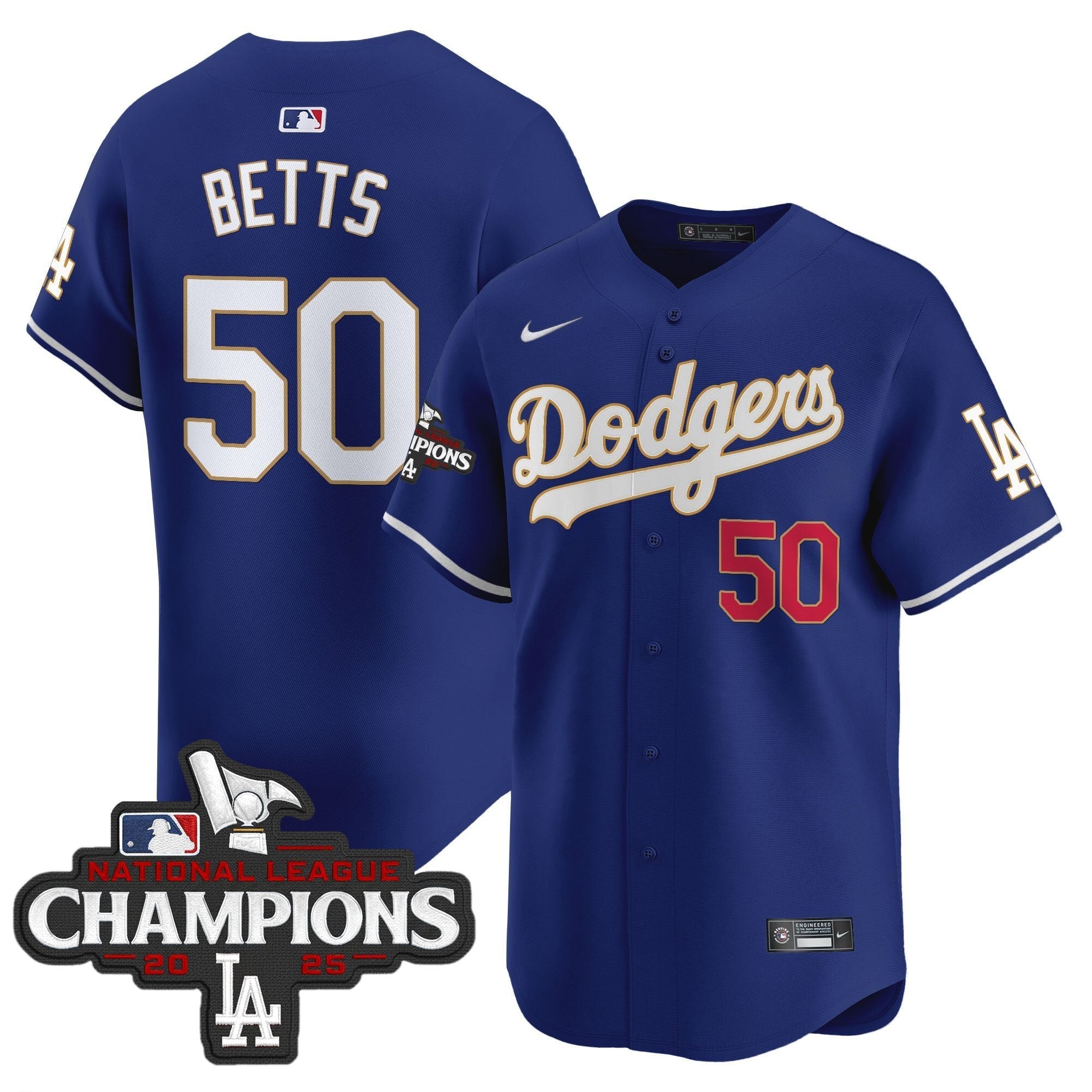 Dodgers 2025 National League Champions Vapor Premier Limited Jersey - All Stitched