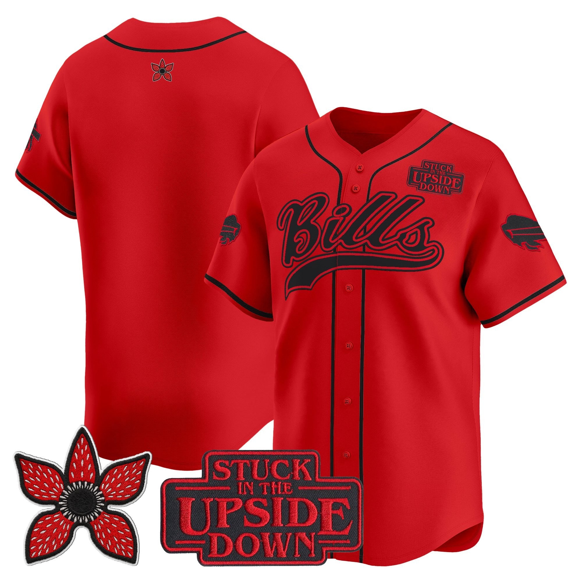 BUF 'Stranger Things Edition' Vapor Baseball Jersey - All Stitched