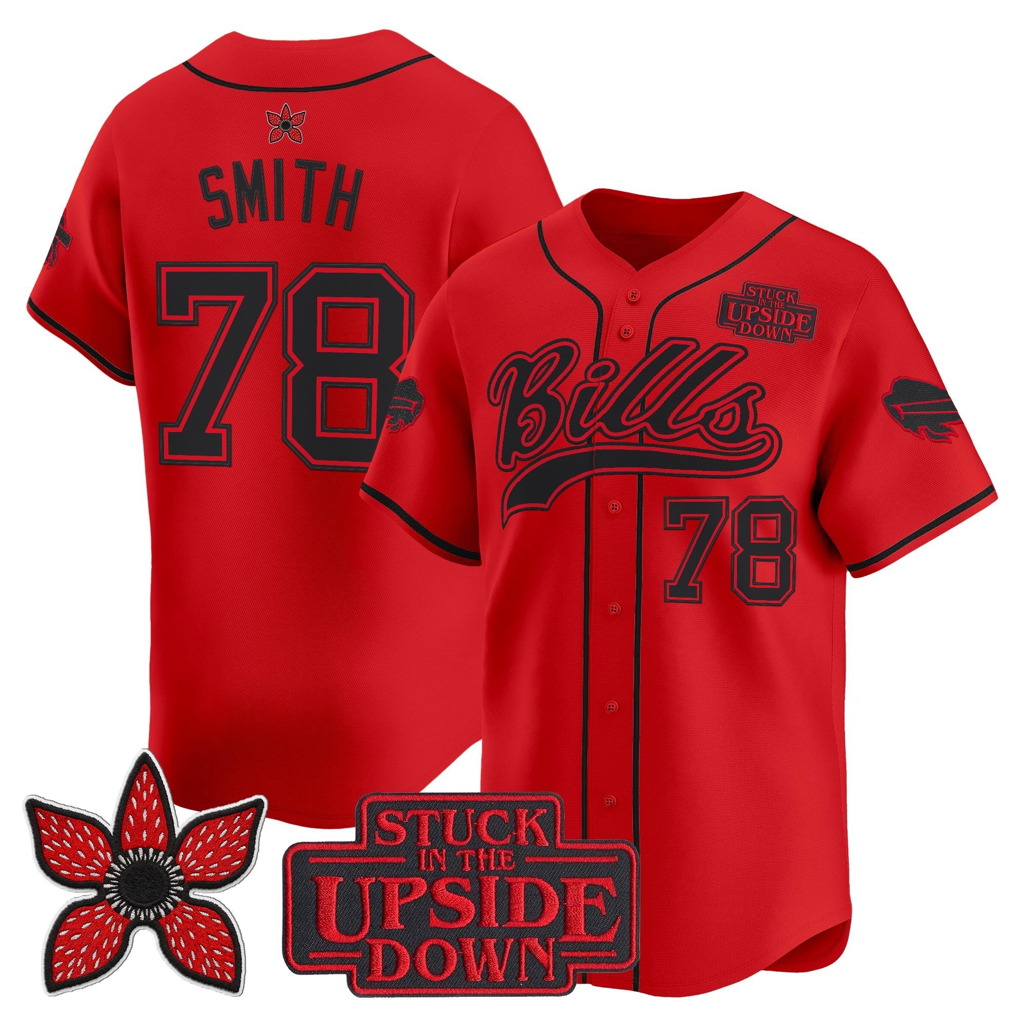 BUF 'Stranger Things Edition' Vapor Baseball Jersey - All Stitched