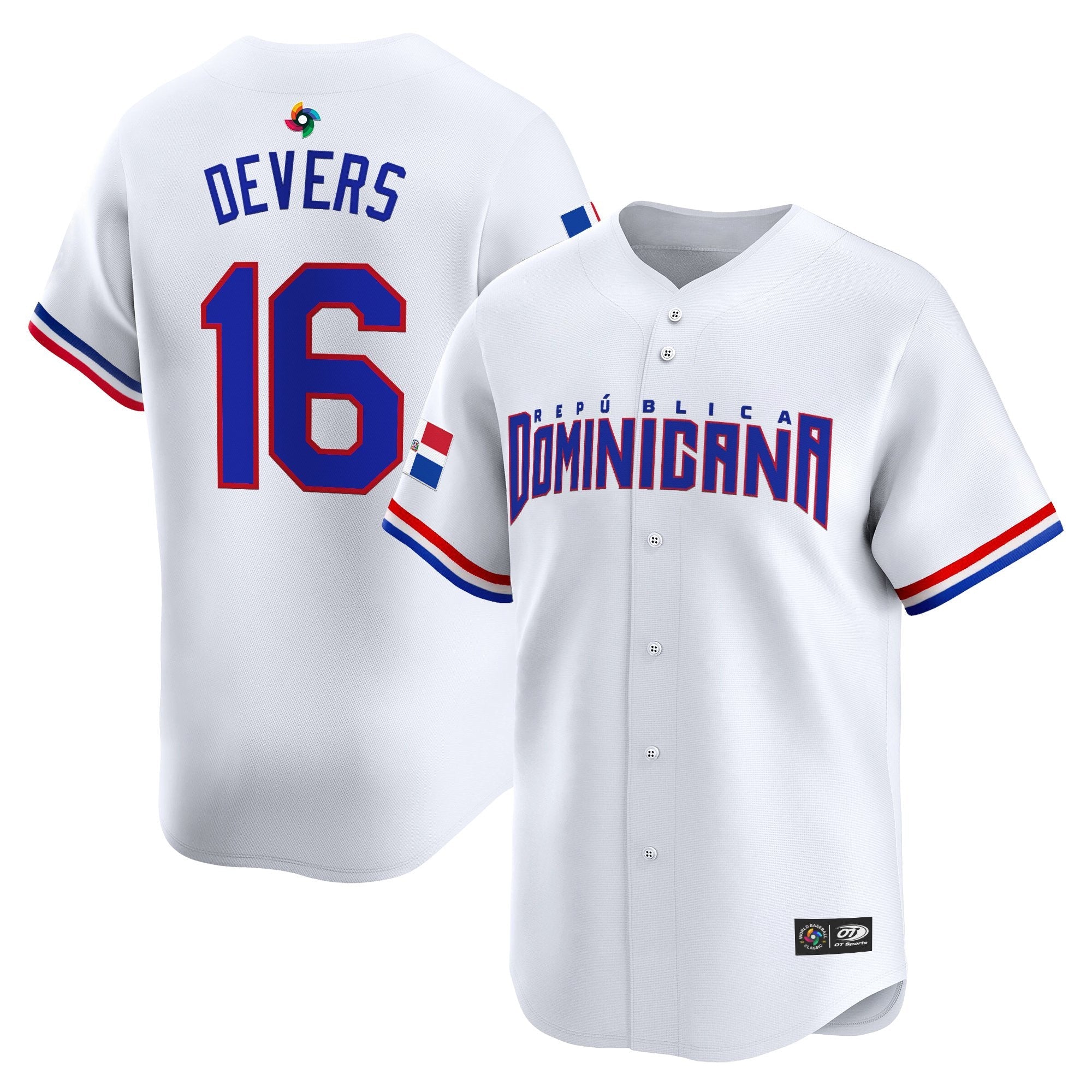 Team Dominican Republic World Baseball Classic Vapor Premier Jersey - 2026 Roster - All Stitched