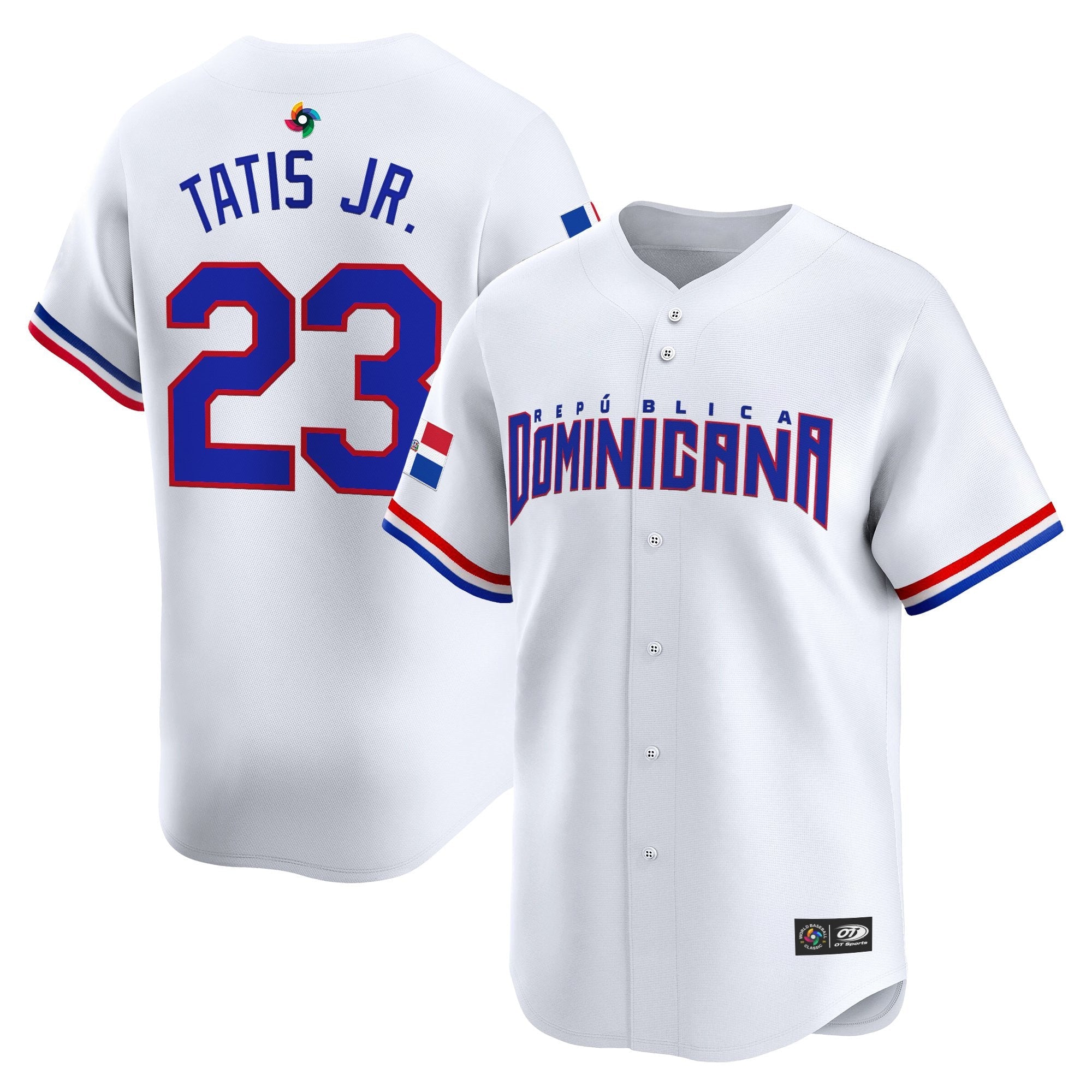 Team Dominican Republic World Baseball Classic Vapor Premier Jersey - 2026 Roster - All Stitched