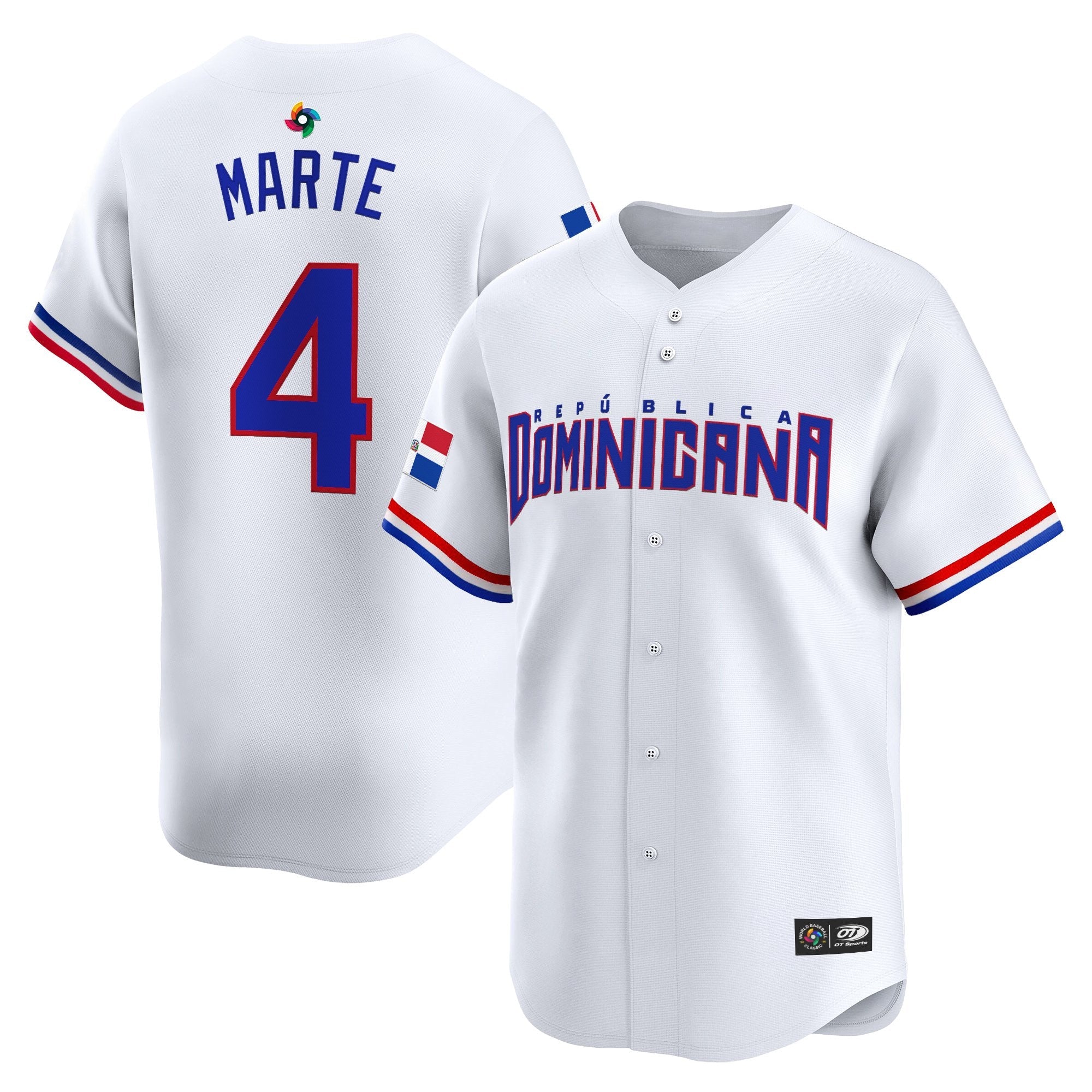 Team Dominican Republic World Baseball Classic Vapor Premier Jersey - 2026 Roster - All Stitched