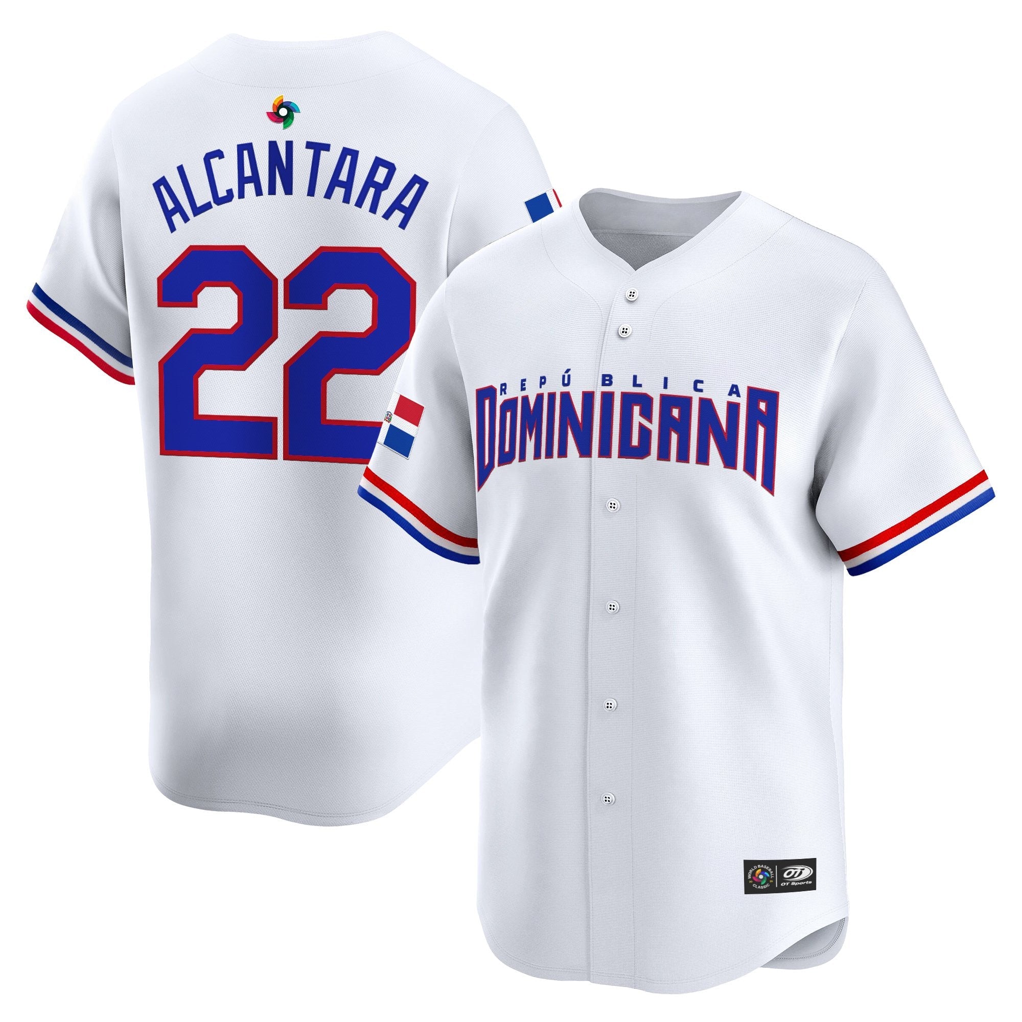 Team Dominican Republic World Baseball Classic Vapor Premier Jersey - 2026 Roster - All Stitched