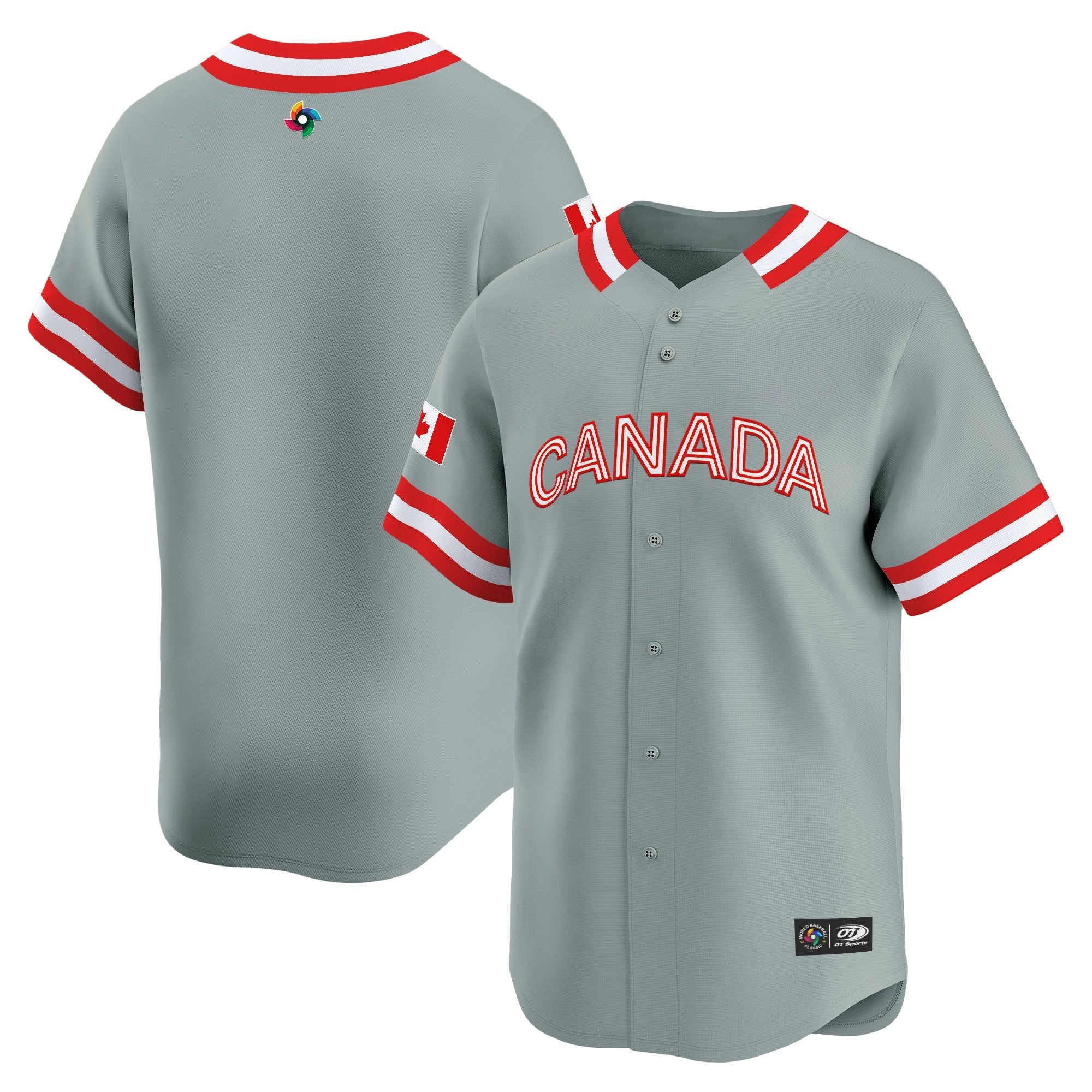 Team Canada World Baseball Classic Vapor Premier Jersey - 2026 Roster (Projected Number) - All Stitched