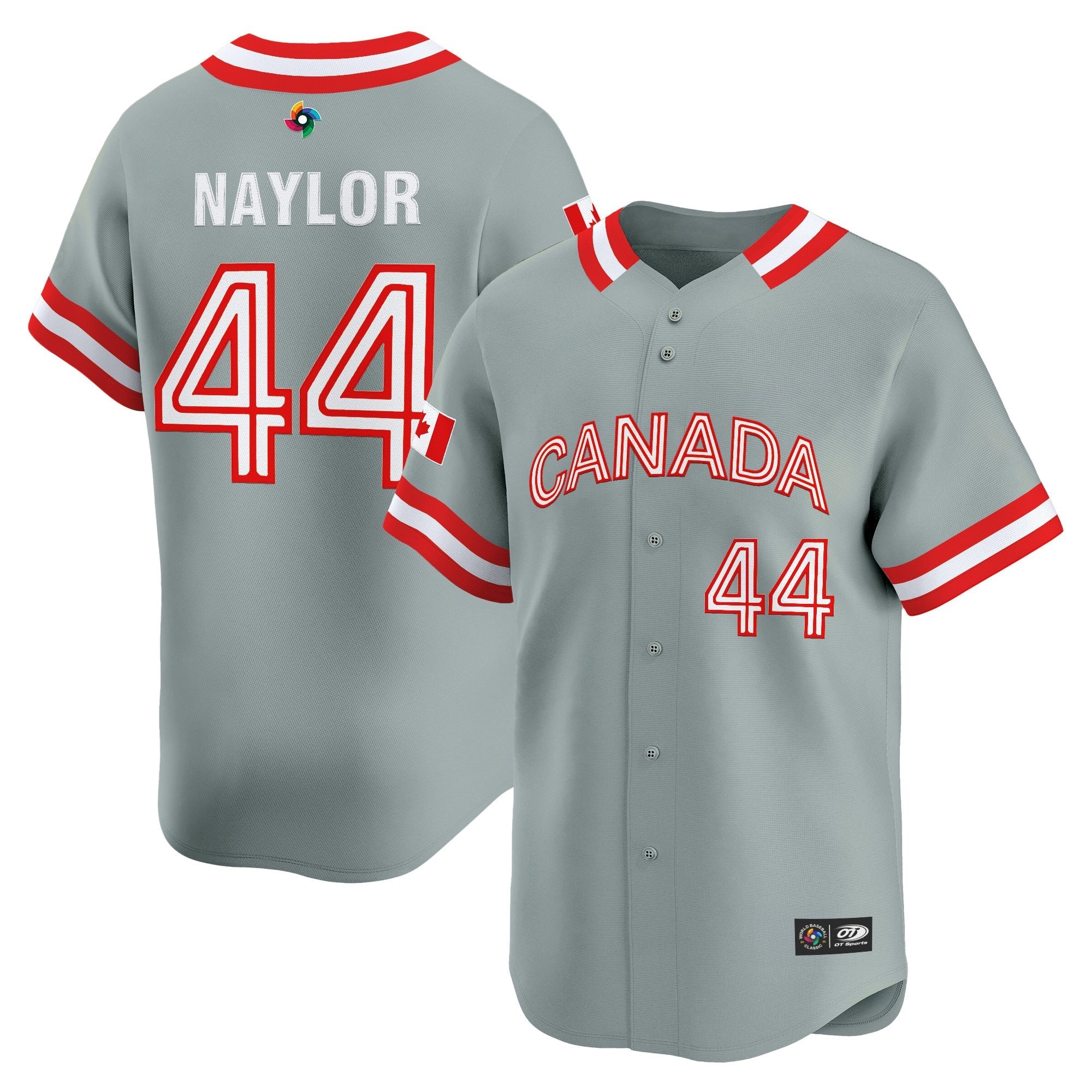 Team Canada World Baseball Classic Vapor Premier Jersey - 2026 Roster (Projected Number) - All Stitched