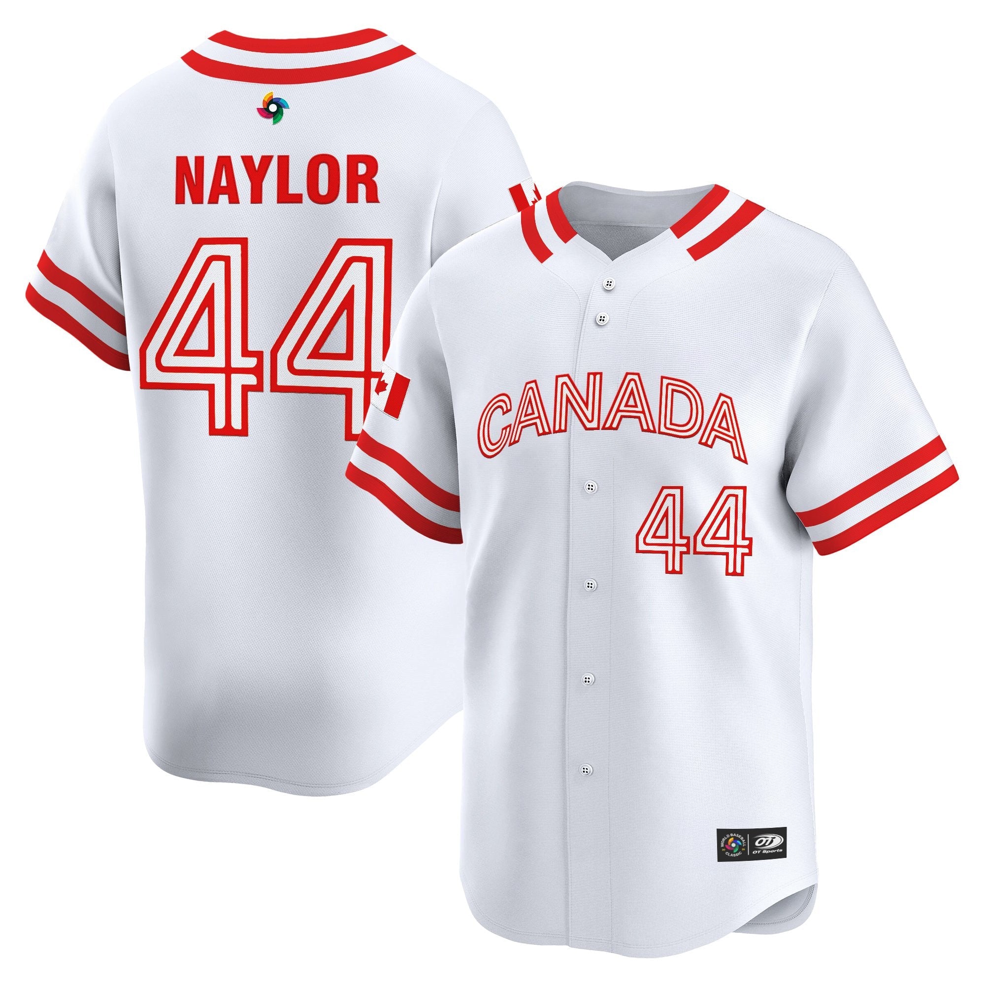 Team Canada World Baseball Classic Vapor Premier Jersey - 2026 Roster (Projected Number) - All Stitched