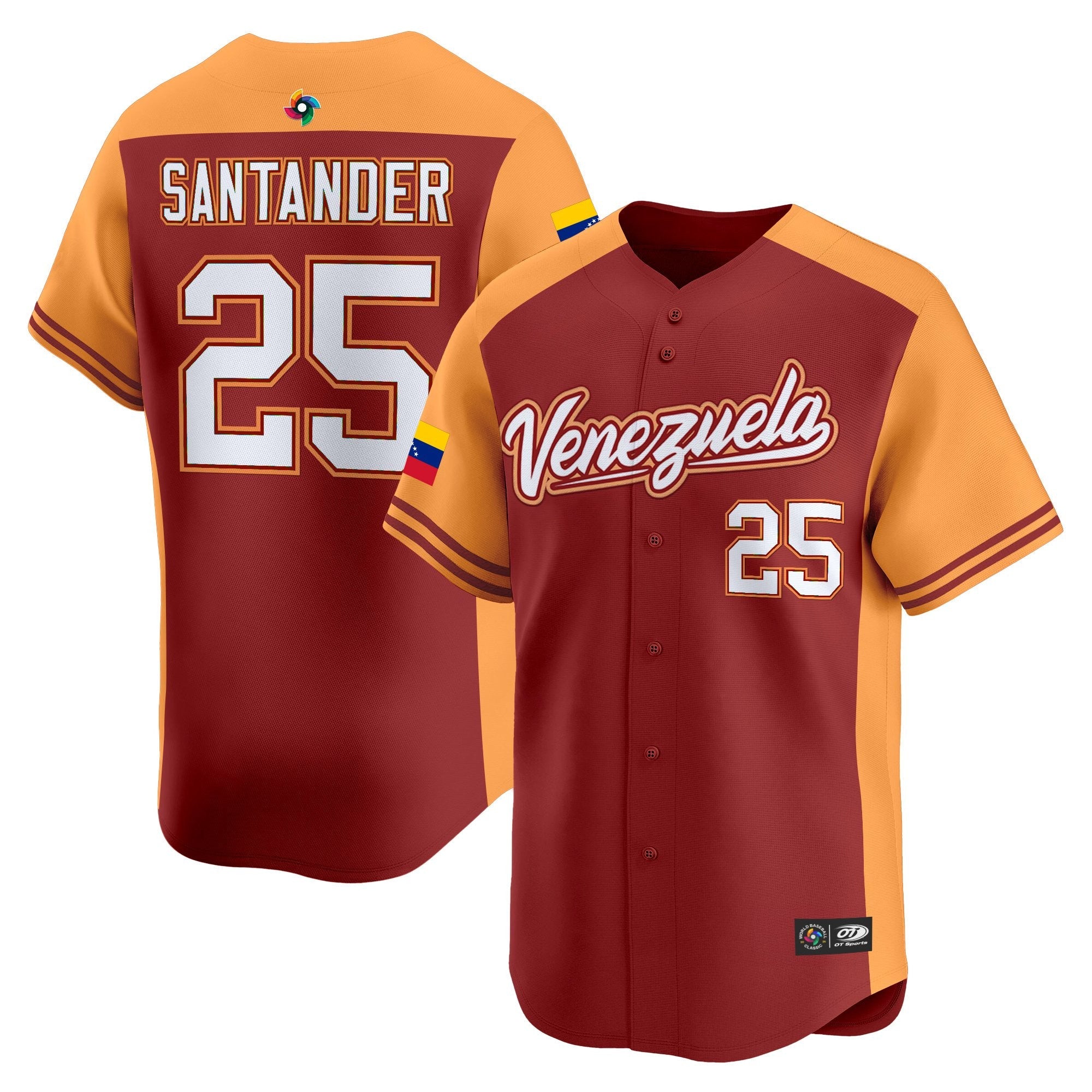 Team Venezuela World Baseball Classic Vapor Premier Jersey - 2026 Roster - All Stitched