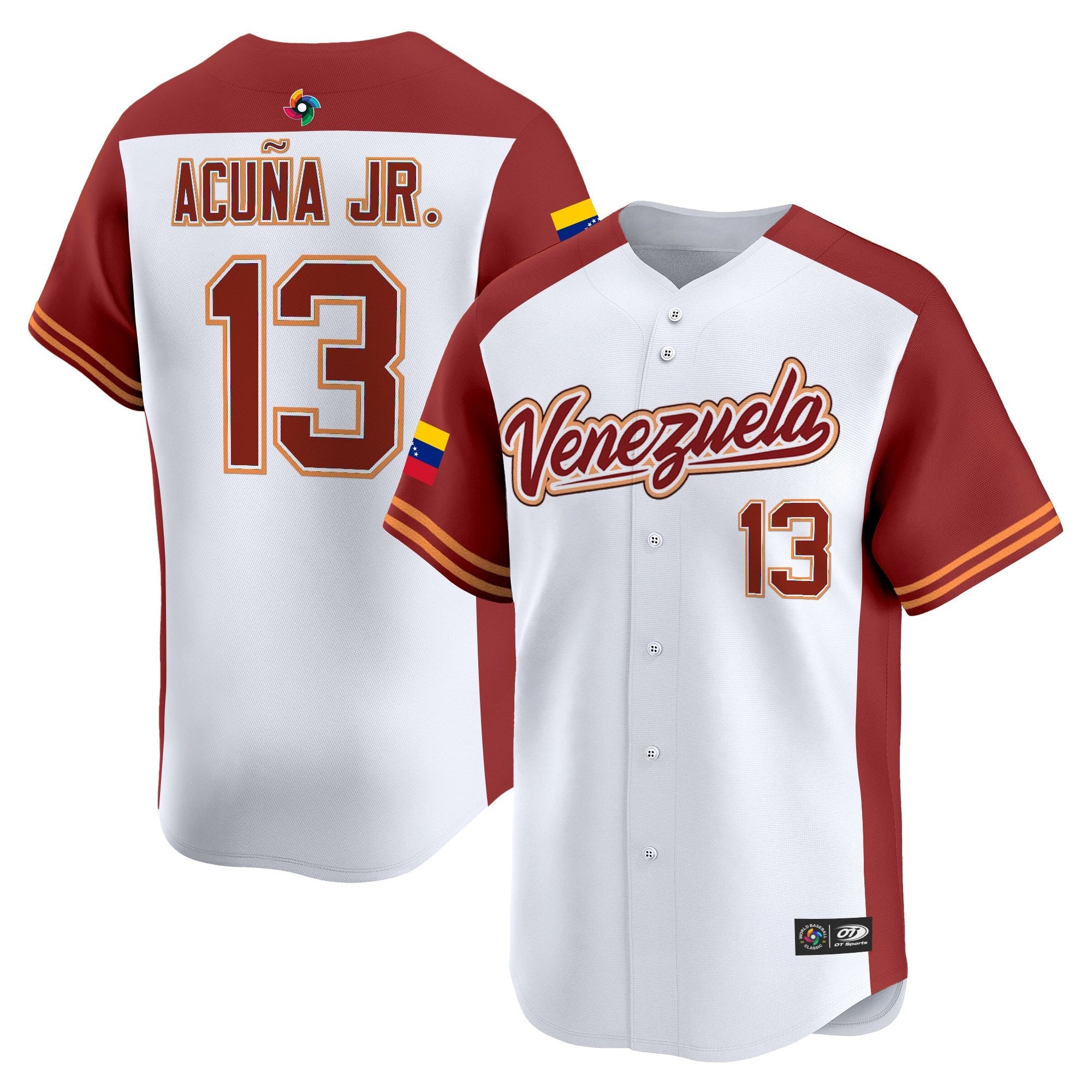 Team Venezuela World Baseball Classic Vapor Premier Jersey - 2026 Roster - All Stitched