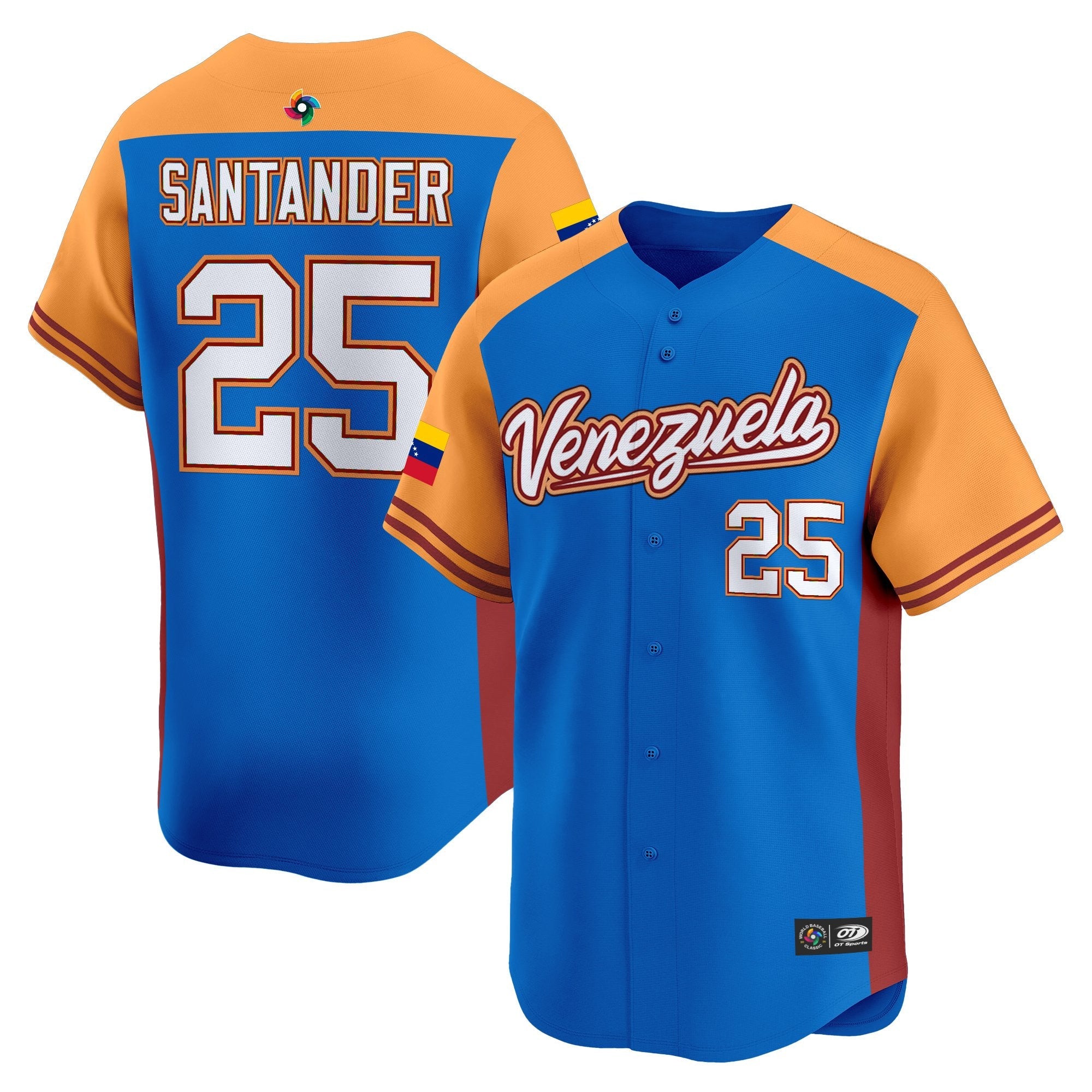 Team Venezuela World Baseball Classic Vapor Premier Jersey - 2026 Roster - All Stitched