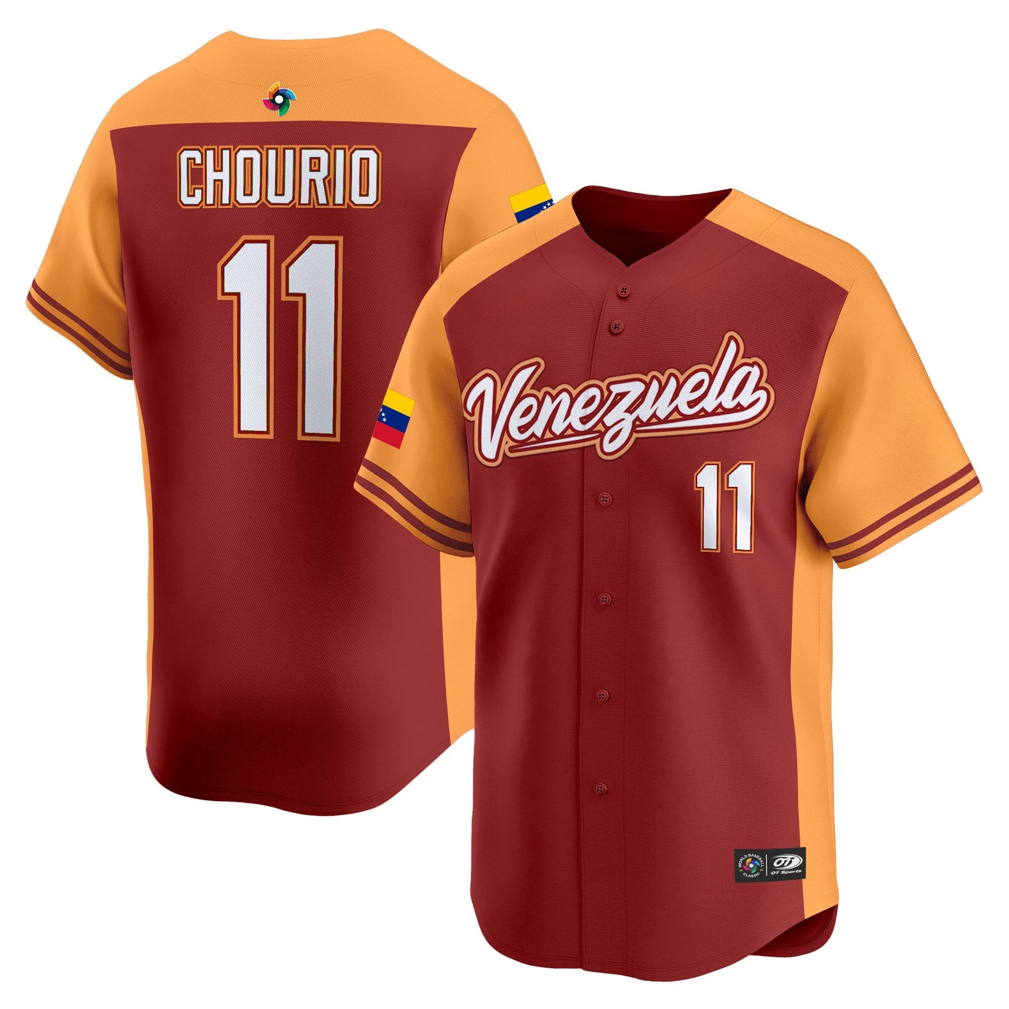 Team Venezuela World Baseball Classic Vapor Premier Jersey - 2026 Roster - All Stitched