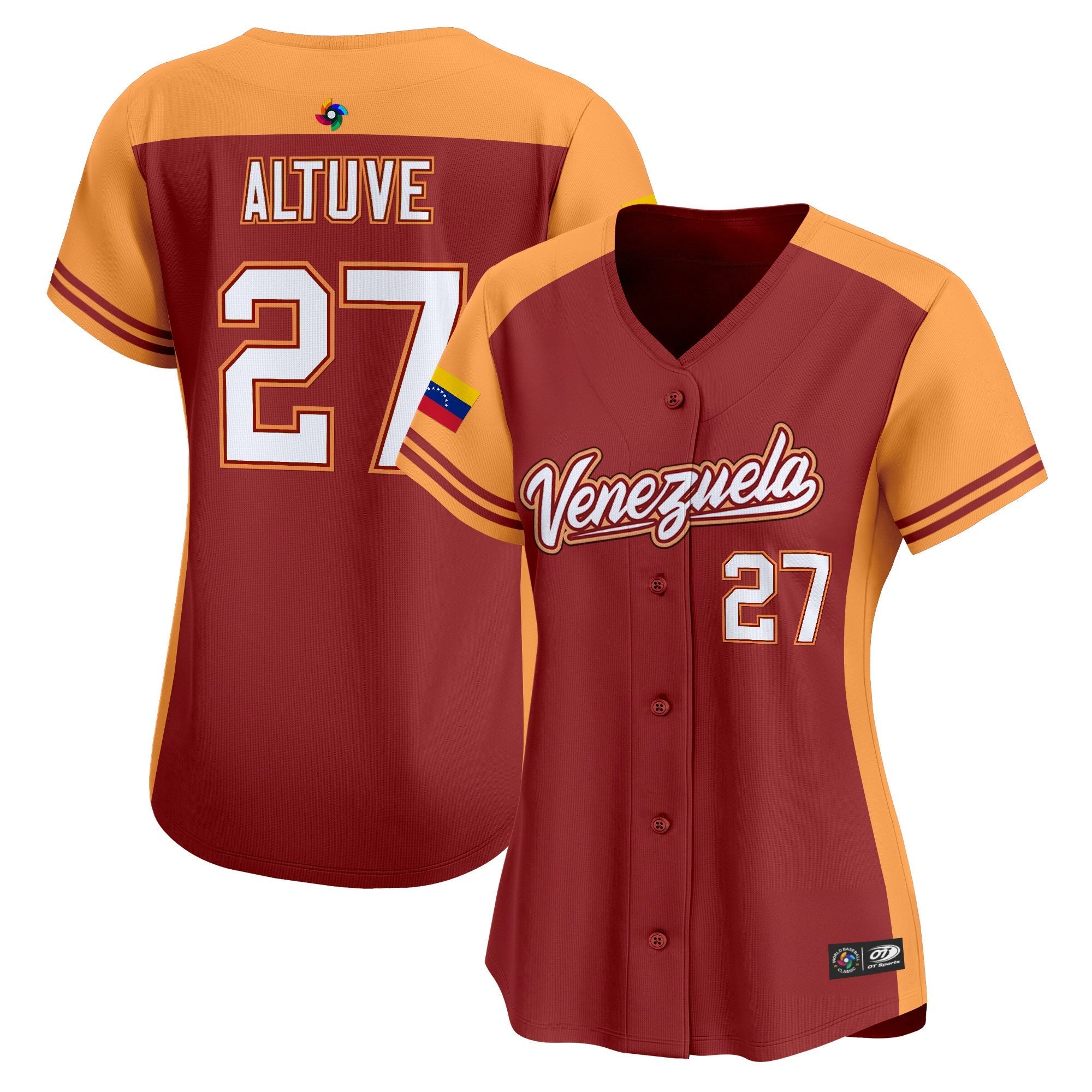 Women's Team Venezuela World Baseball Classic Vapor Premier Jersey - 2026 Roster - All Stitched