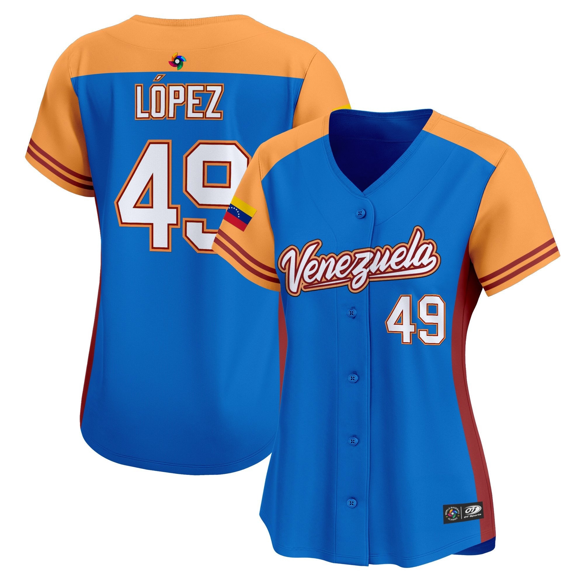 Women's Team Venezuela World Baseball Classic Vapor Premier Jersey - 2026 Roster - All Stitched