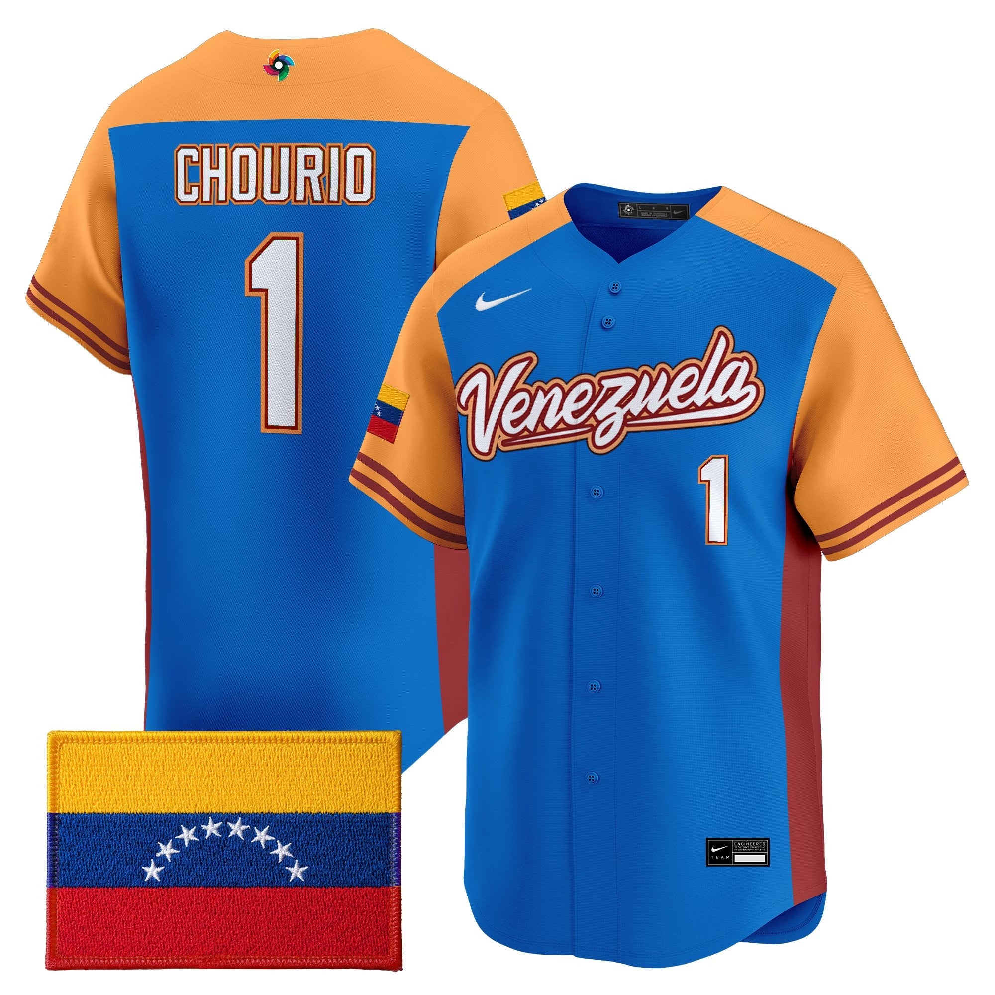 Team Venezuela World Baseball Classic Vapor Premier Jersey - 2026 Roster - All Stitched