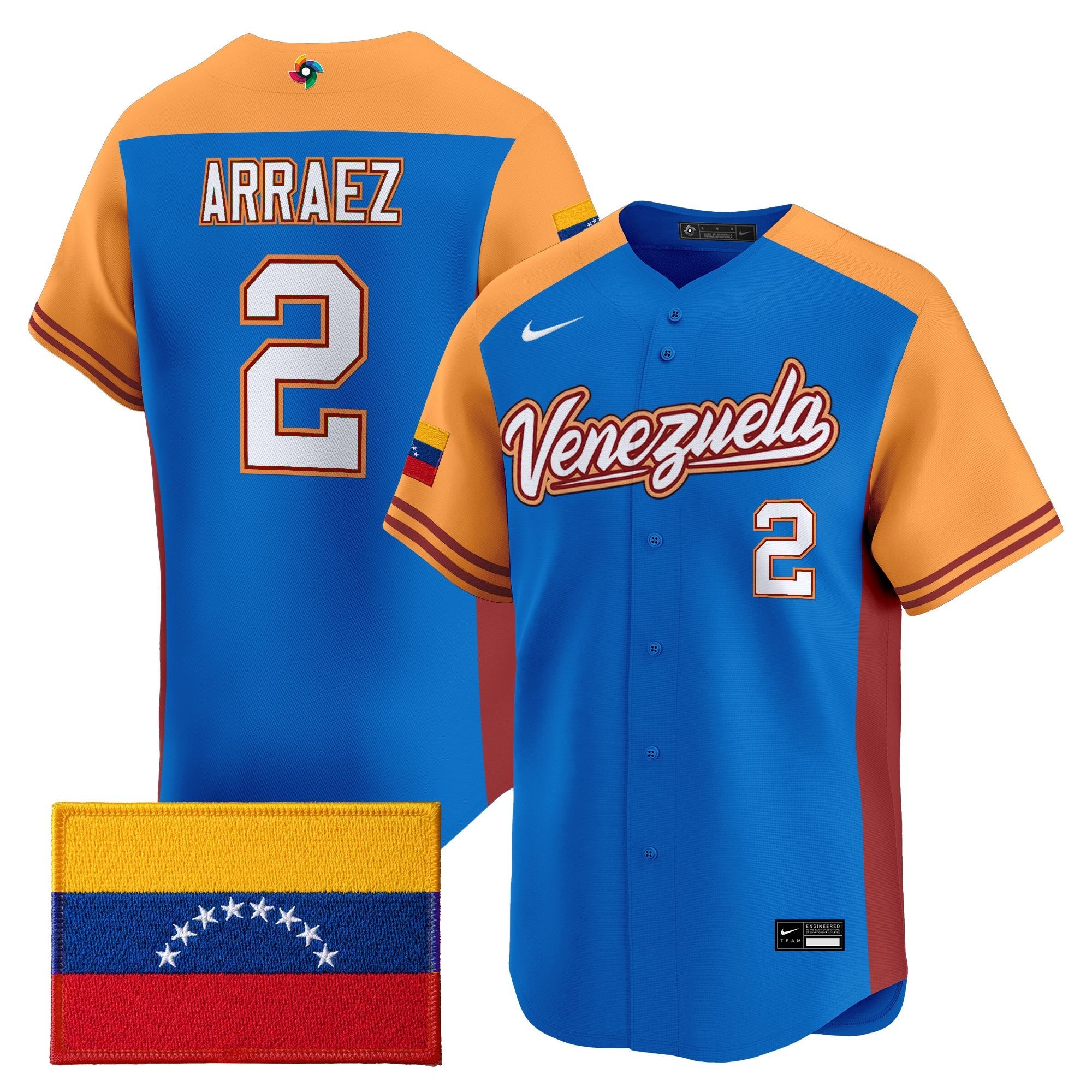 Team Venezuela World Baseball Classic Vapor Premier Jersey - 2026 Roster - All Stitched