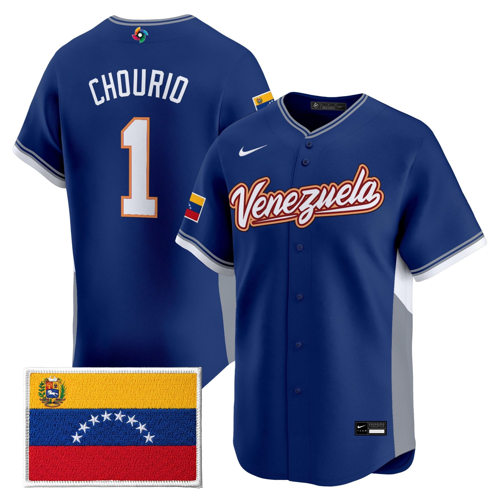 Team Venezuela World Baseball Classic Vapor Premier Jersey - 2026 Roster - All Stitched
