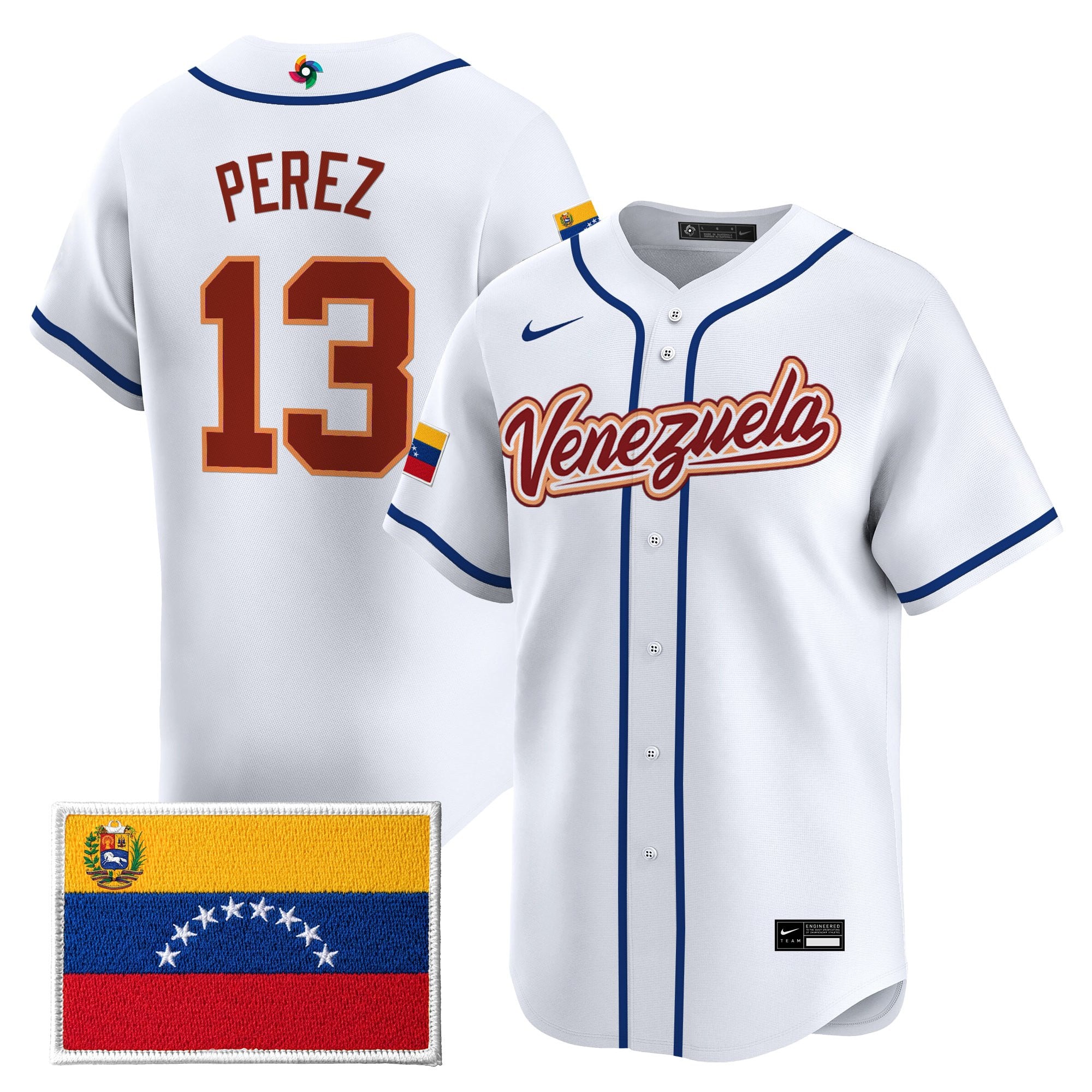 Team Venezuela World Baseball Classic Vapor Premier Jersey - 2026 Roster - All Stitched