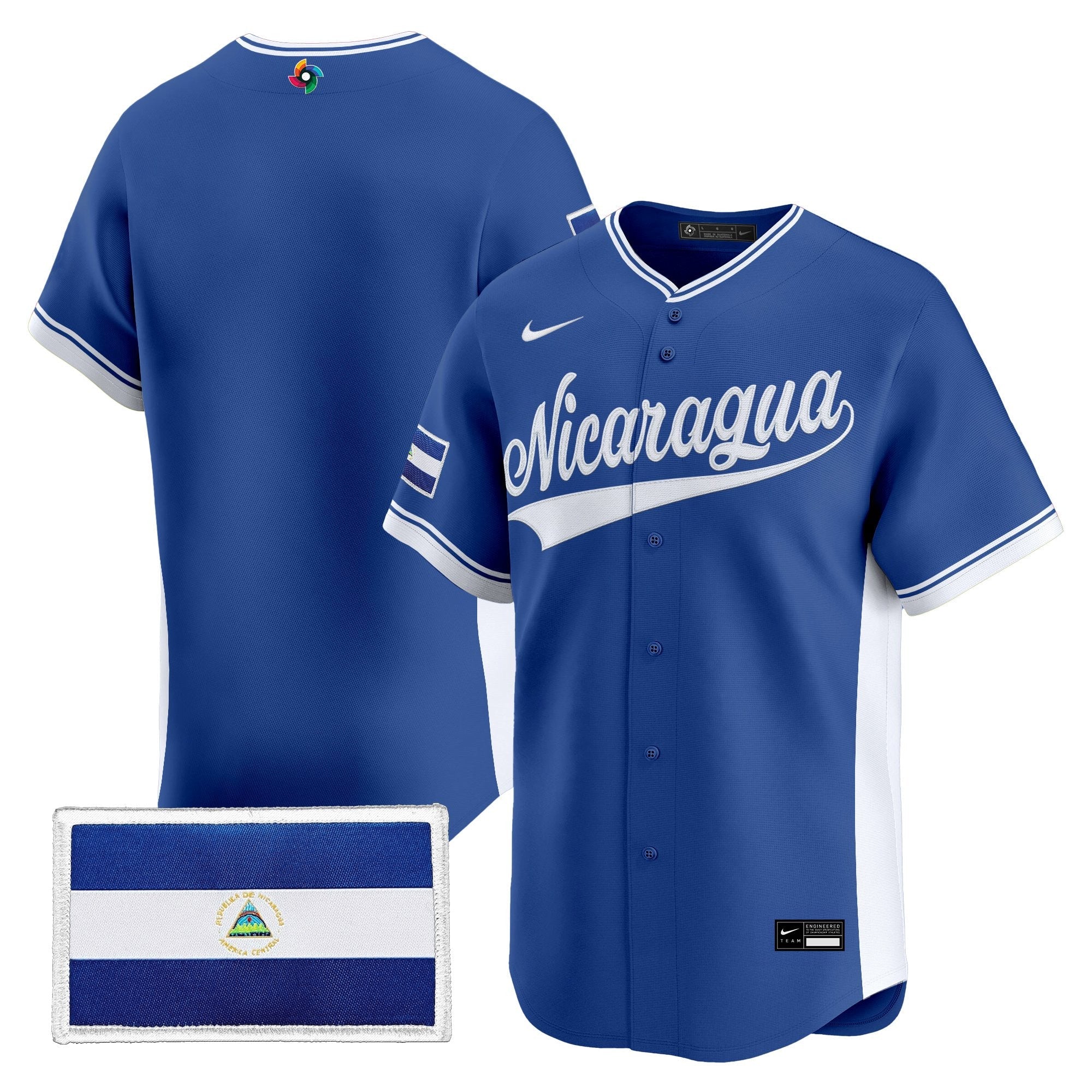 Team Nicaragua 2026 World Baseball Classic Vapor Premier Jersey - All Stitched