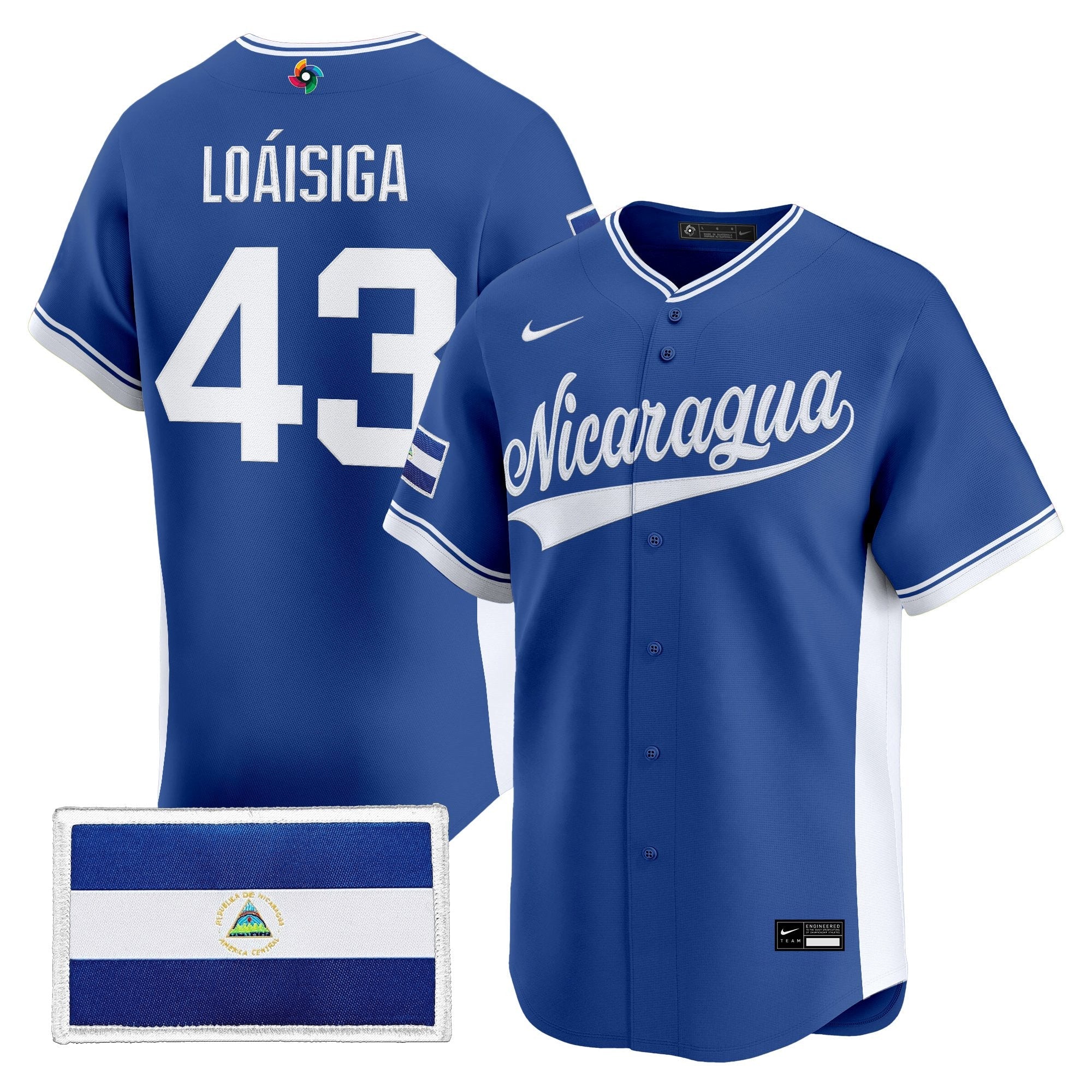 Team Nicaragua 2026 World Baseball Classic Vapor Premier Jersey - All Stitched