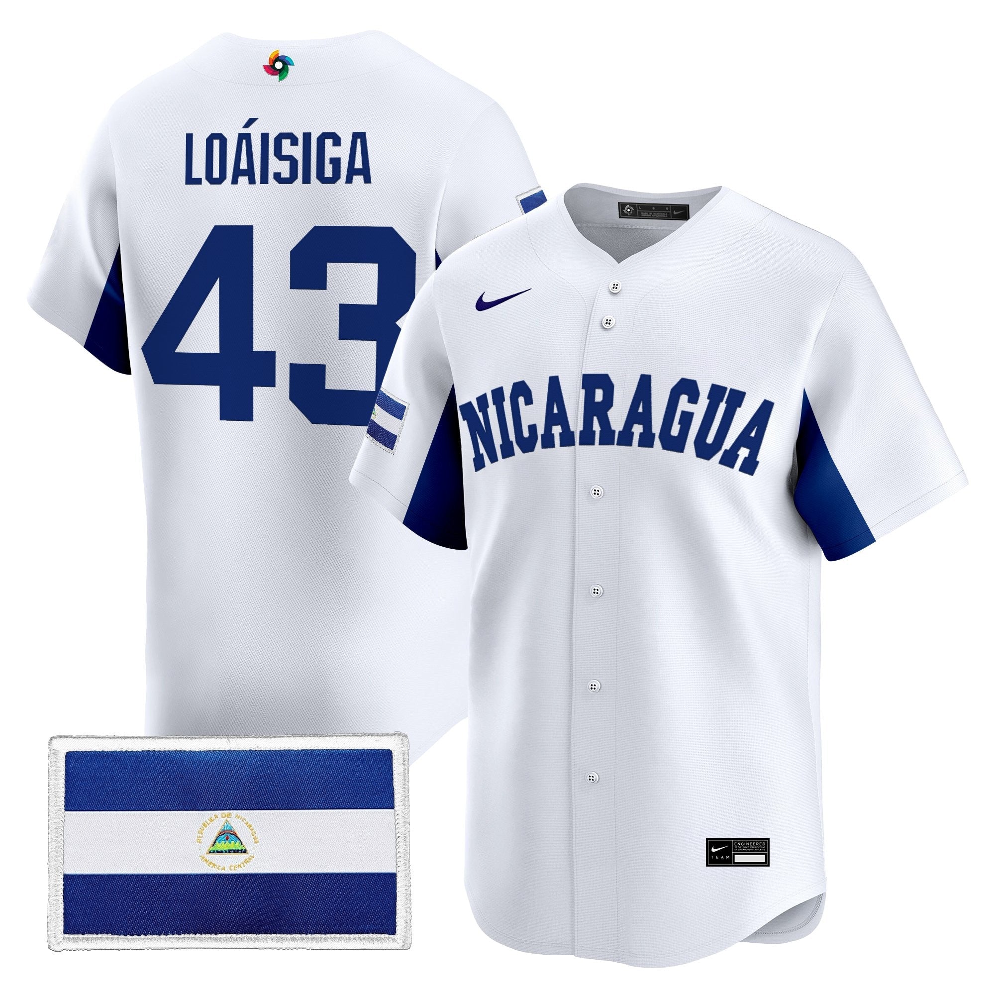 Team Nicaragua 2026 World Baseball Classic Vapor Premier Jersey - All Stitched