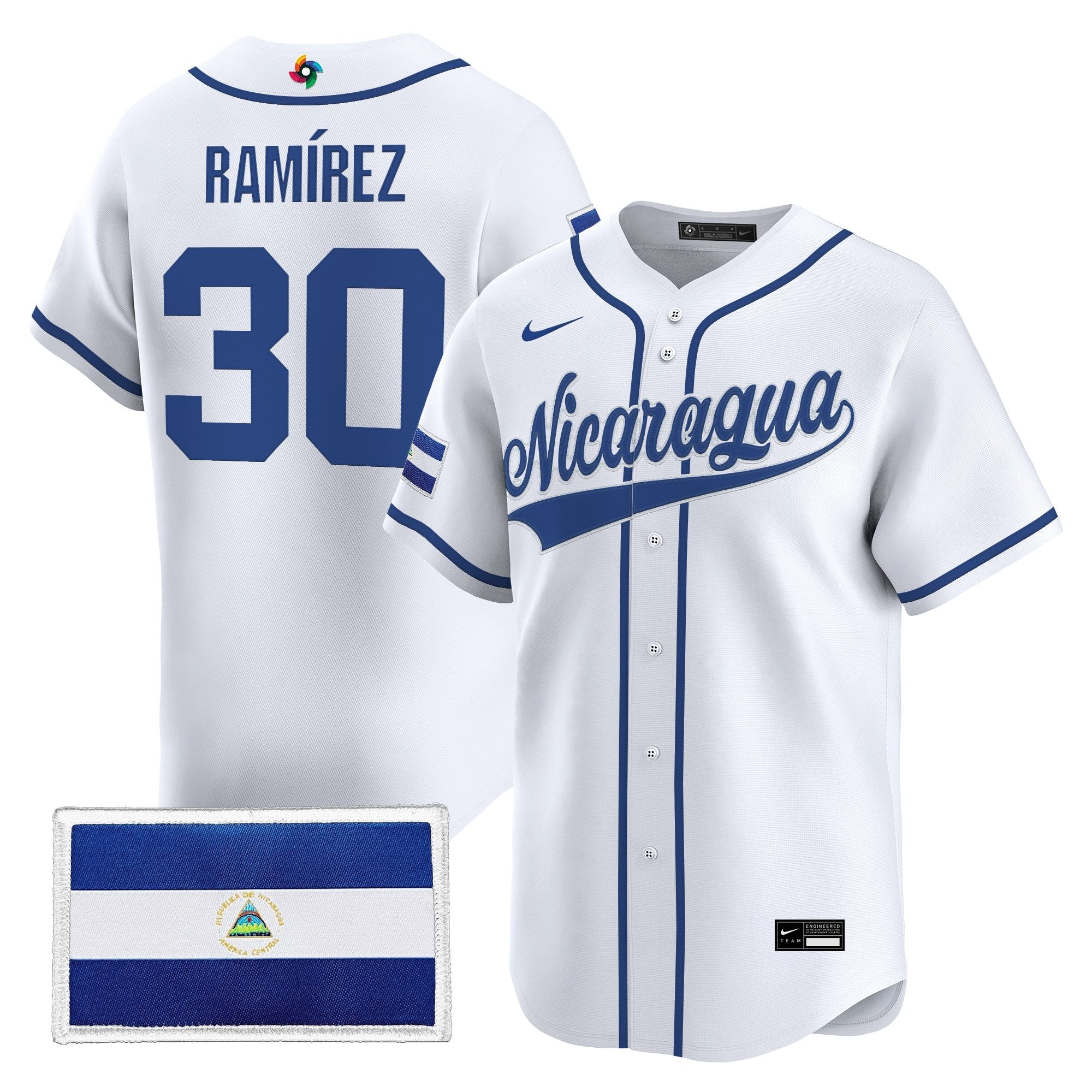 Team Nicaragua 2026 World Baseball Classic Vapor Premier Jersey - All Stitched