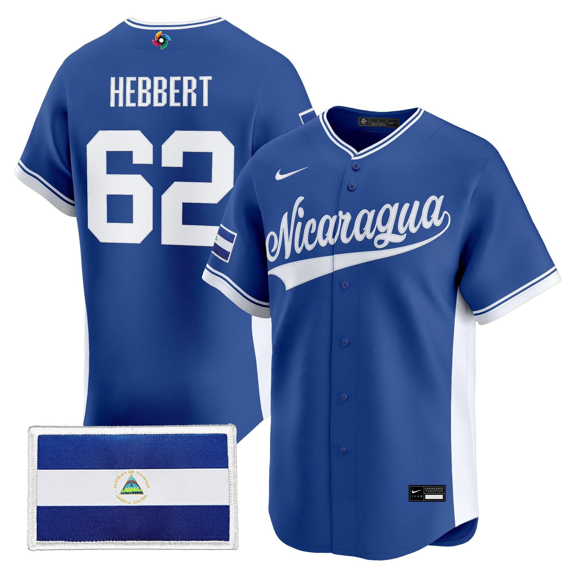 Team Nicaragua 2026 World Baseball Classic Vapor Premier Jersey - All Stitched