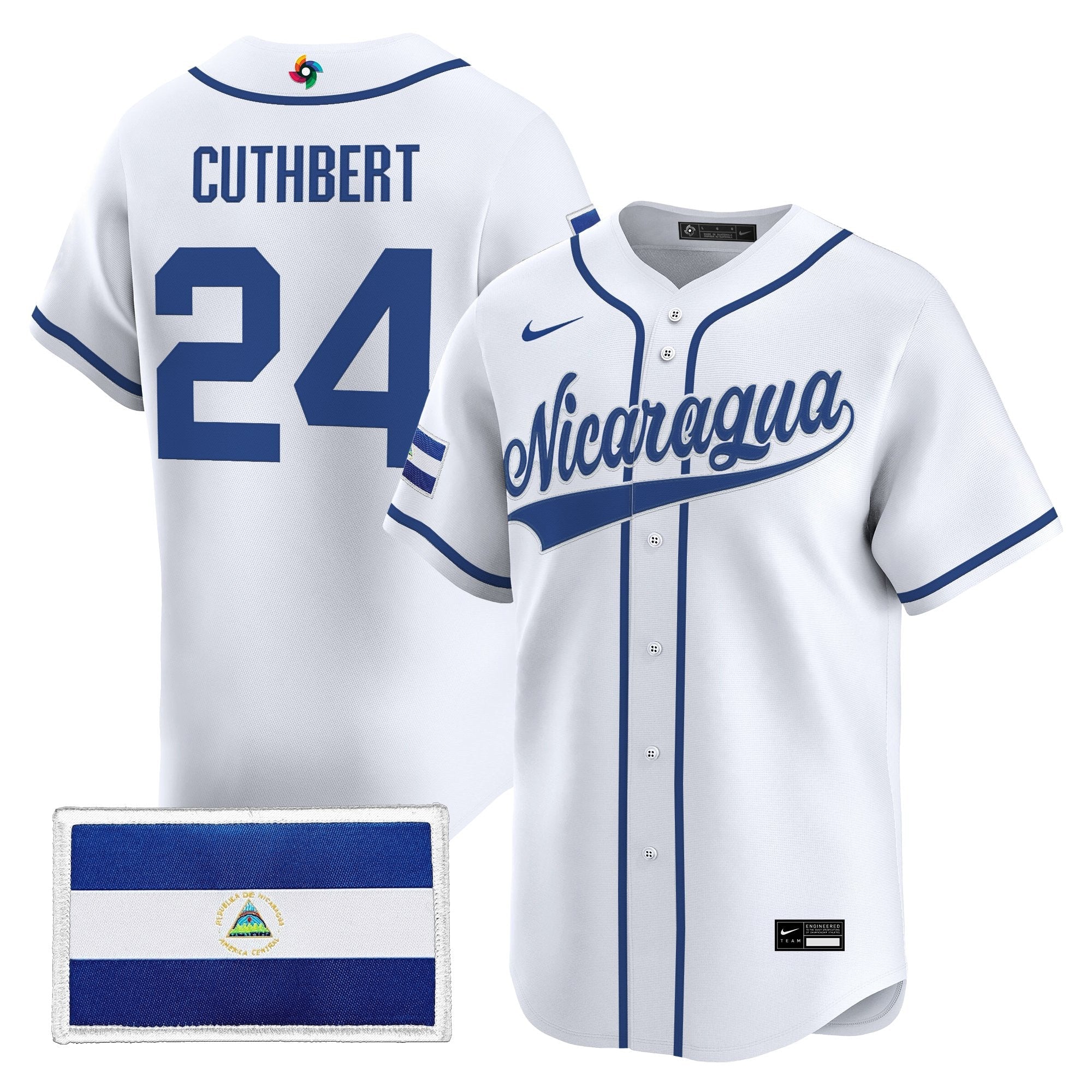 Team Nicaragua 2026 World Baseball Classic Vapor Premier Jersey - All Stitched