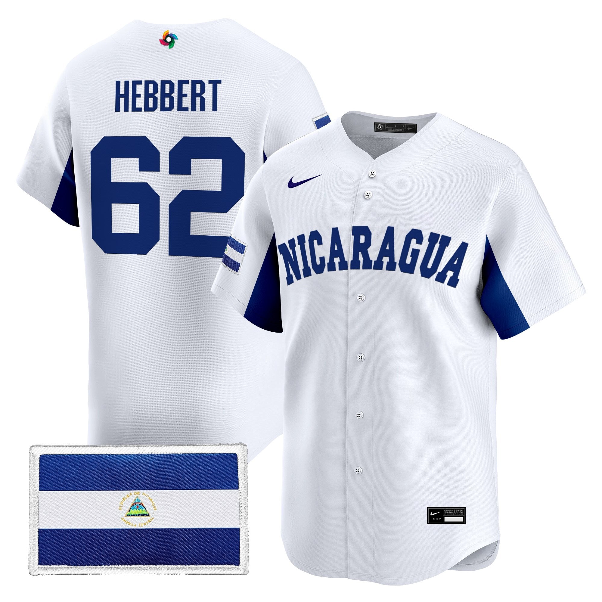Team Nicaragua 2026 World Baseball Classic Vapor Premier Jersey - All Stitched