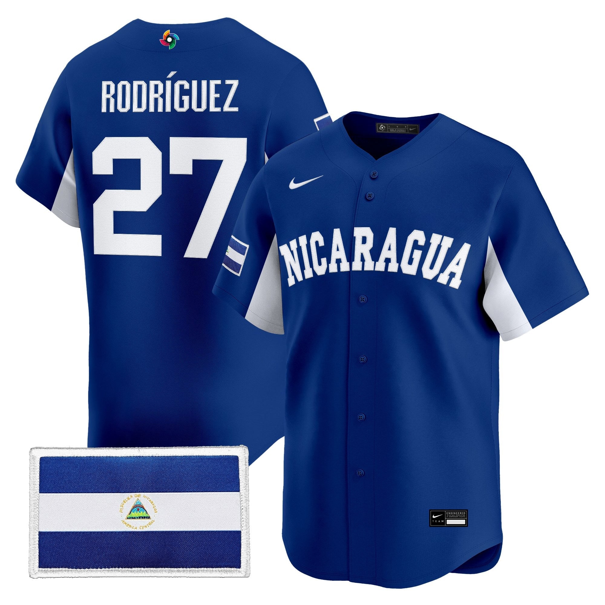 Team Nicaragua 2026 World Baseball Classic Vapor Premier Jersey - All Stitched