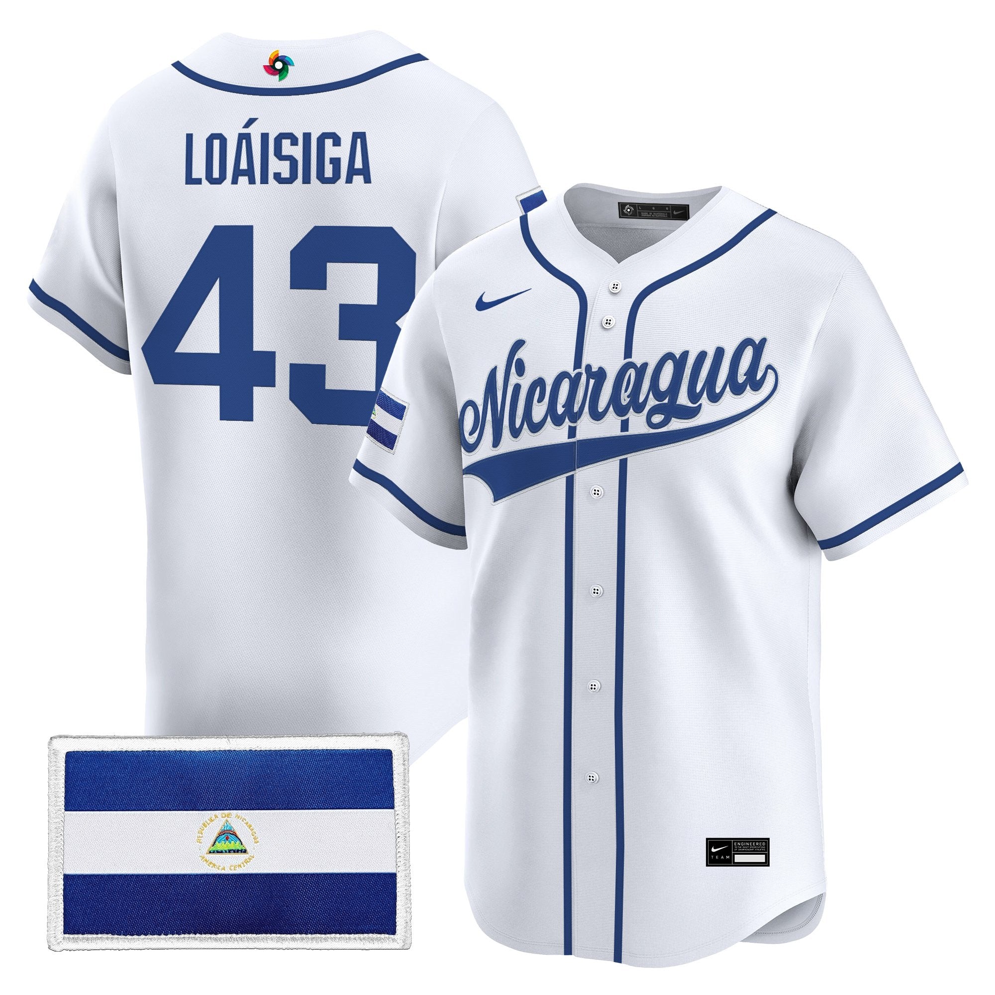 Team Nicaragua 2026 World Baseball Classic Vapor Premier Jersey - All Stitched