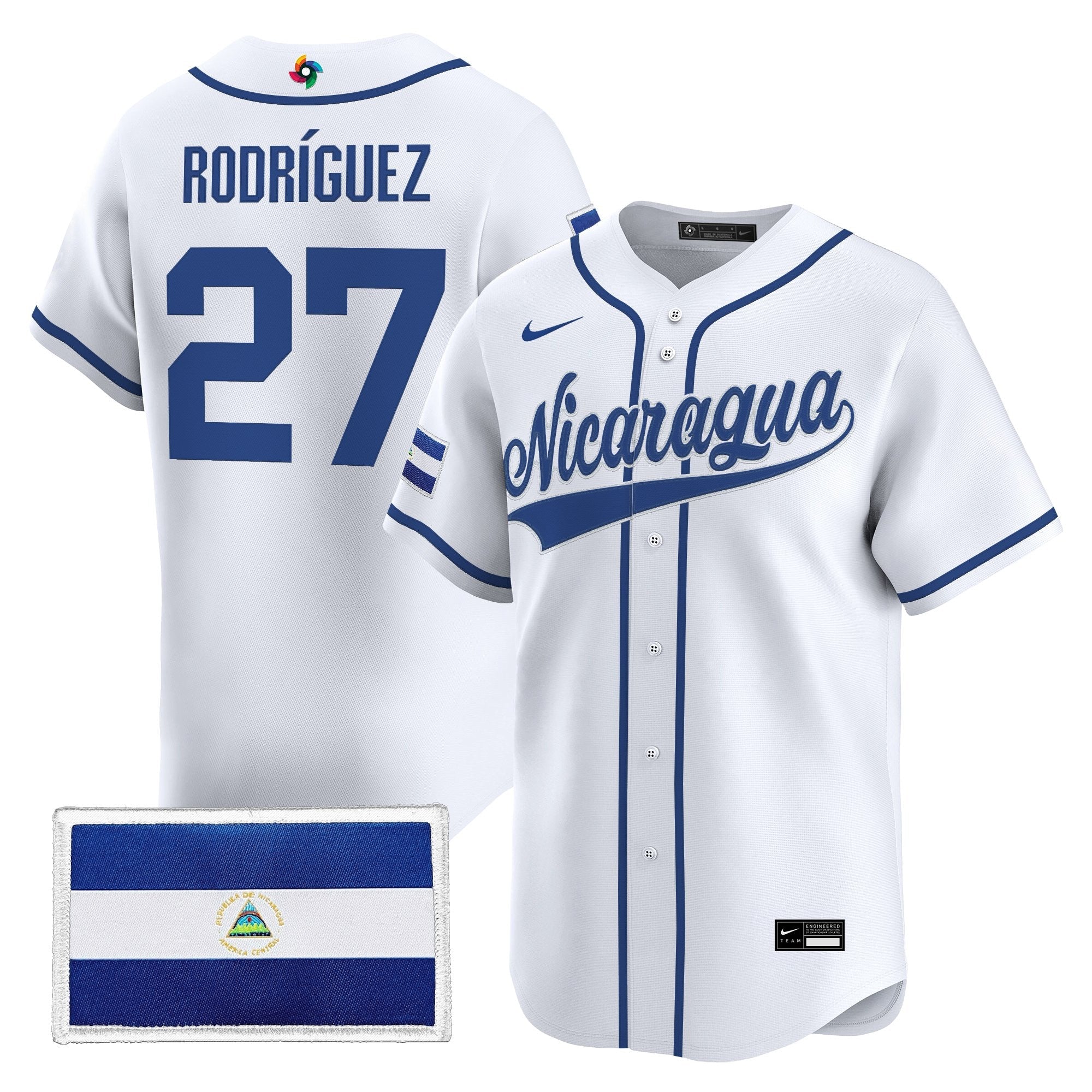 Team Nicaragua 2026 World Baseball Classic Vapor Premier Jersey - All Stitched