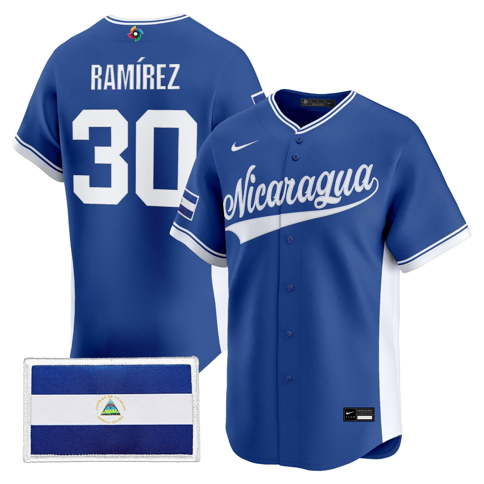 Team Nicaragua 2026 World Baseball Classic Vapor Premier Jersey - All Stitched