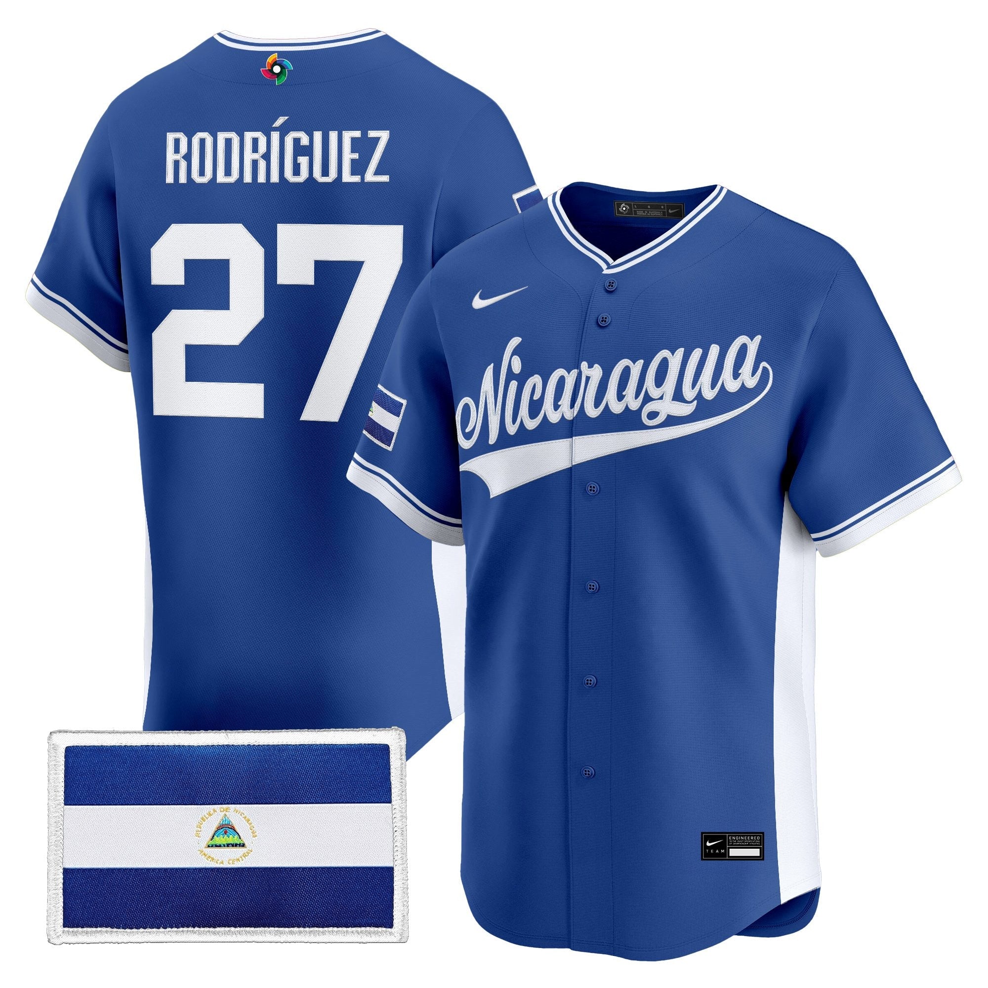Team Nicaragua 2026 World Baseball Classic Vapor Premier Jersey - All Stitched