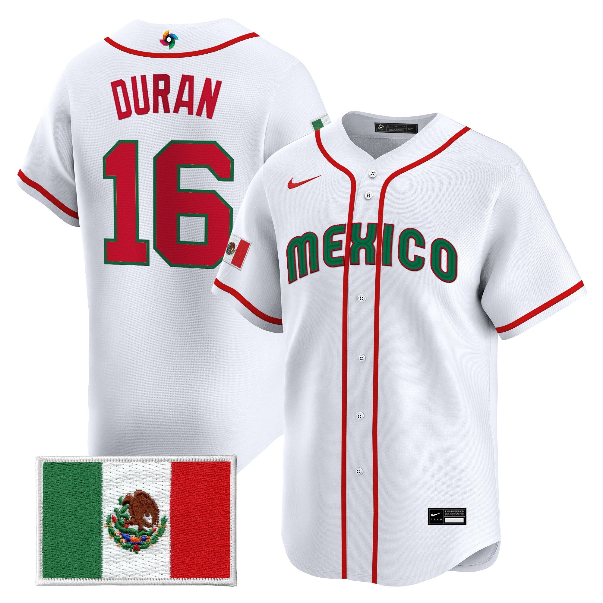 Team Mexico World Baseball Classic Vapor Premier Jersey - 2026 Roster - All Stitched
