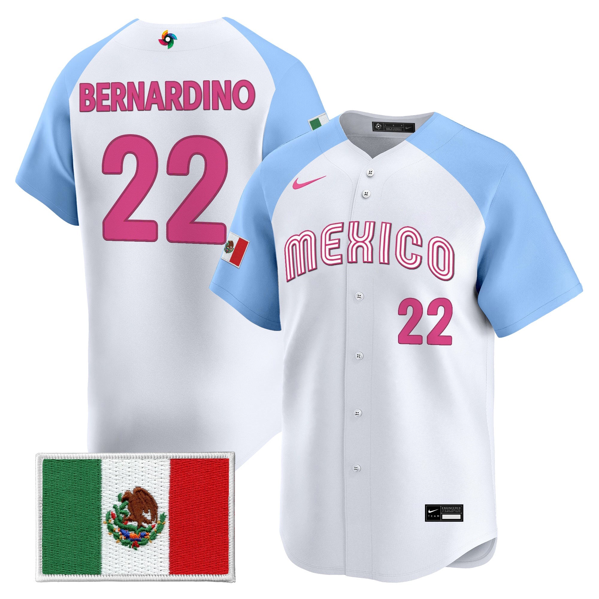 Team Mexico World Baseball Classic Vapor Premier Jersey - 2026 Roster - All Stitched