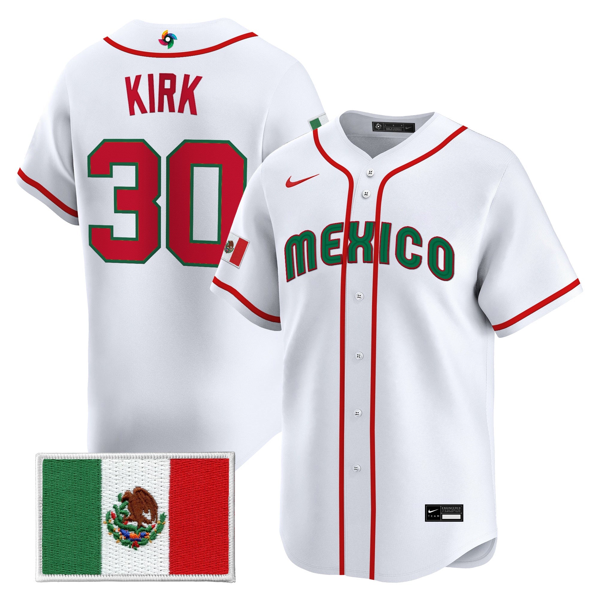 Team Mexico World Baseball Classic Vapor Premier Jersey - 2026 Roster - All Stitched