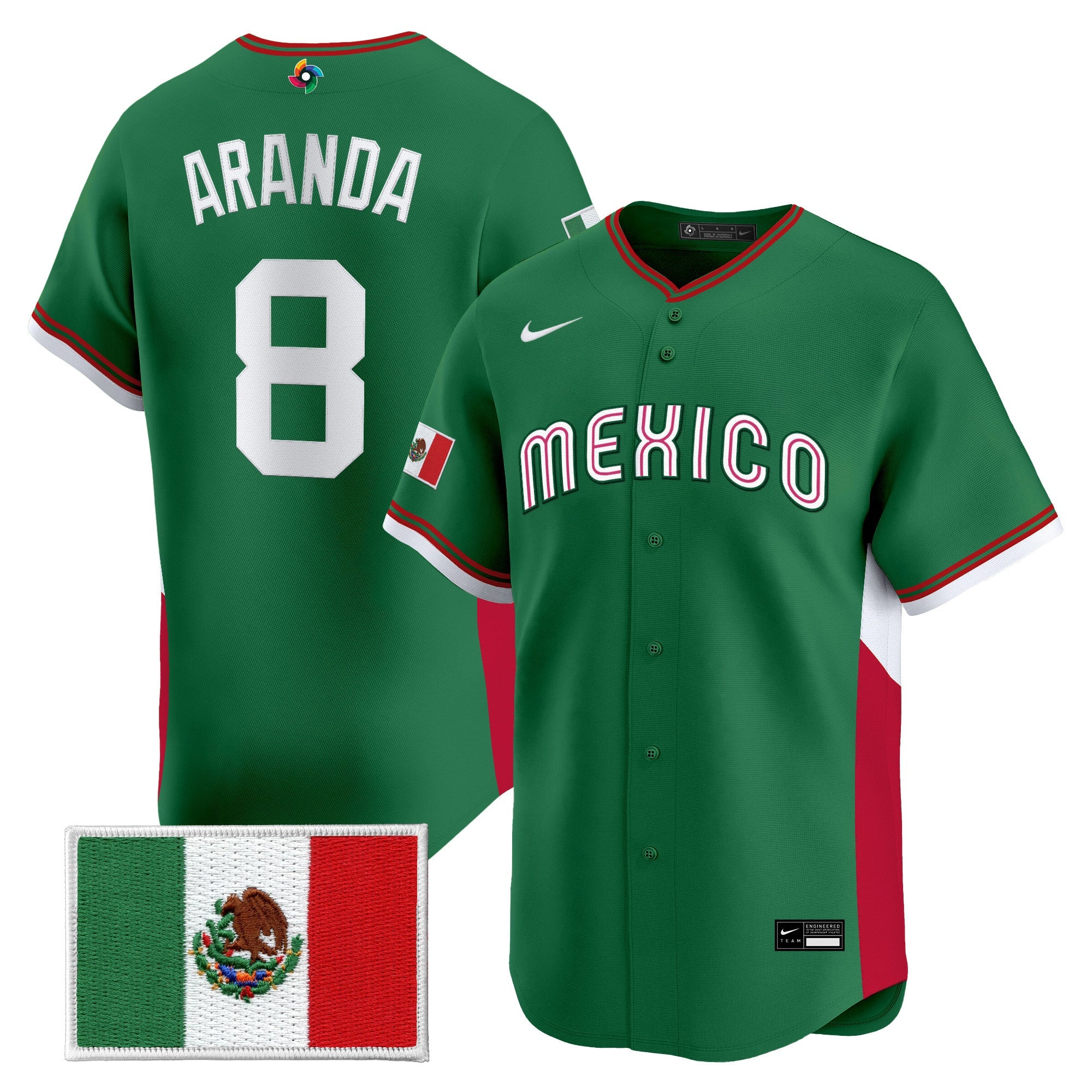 Team Mexico World Baseball Classic Vapor Premier Jersey - 2026 Roster - All Stitched