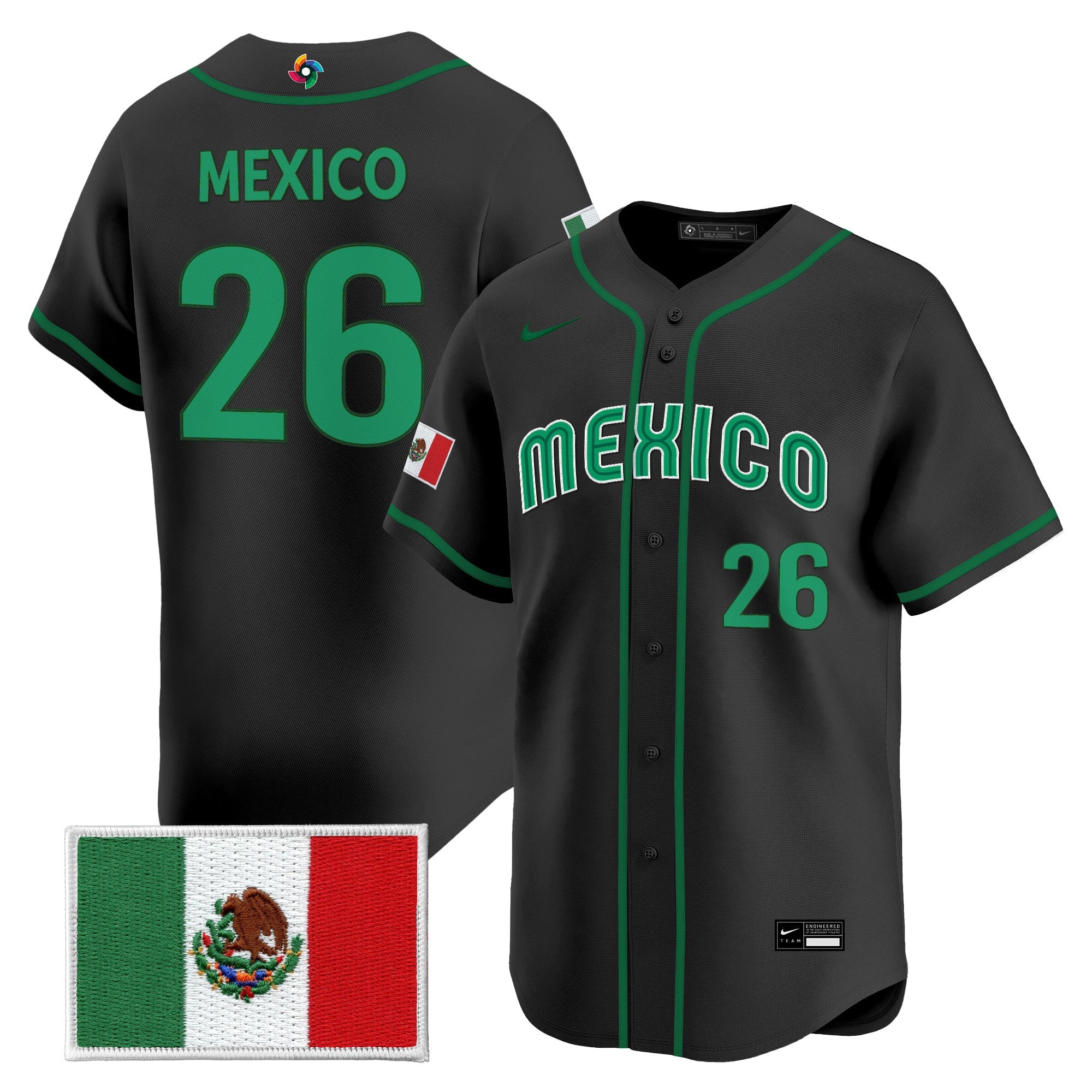 Team Mexico World Baseball Classic Vapor Premier Jersey - 2026 Roster - All Stitched