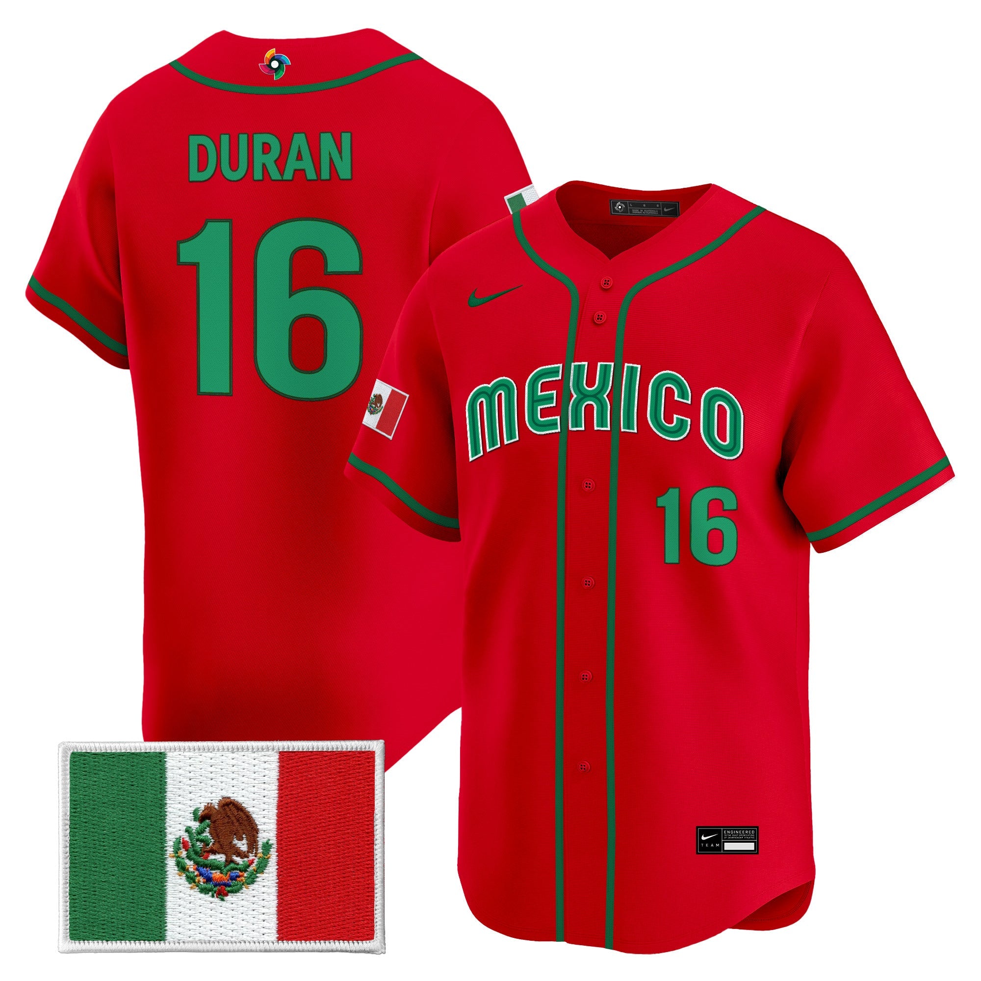 Team Mexico World Baseball Classic Vapor Premier Jersey - 2026 Roster - All Stitched