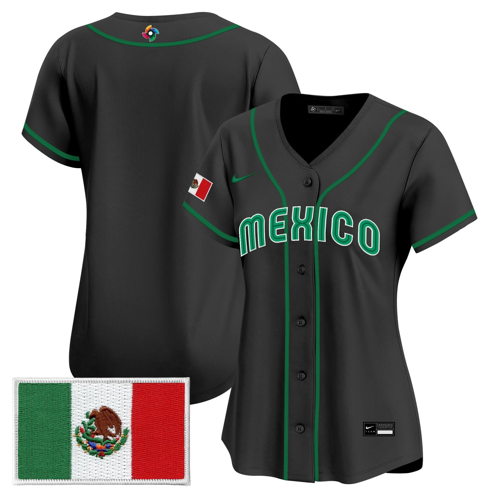 Women's Team Mexico World Baseball Classic Vapor Premier Jersey - 2026 Roster - All Stitched