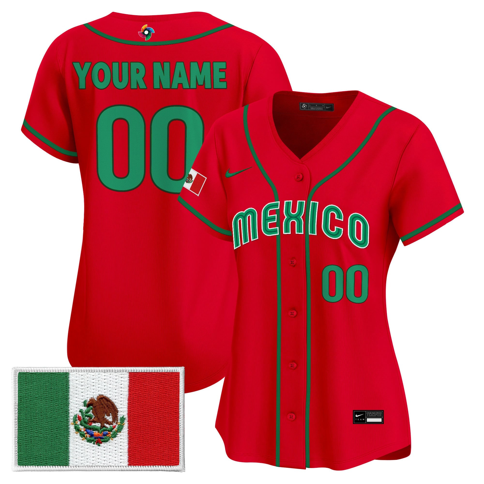 Team Mexico World Baseball Classic Vapor Premier Custom Jersey - 2026 Roster - All Stitched