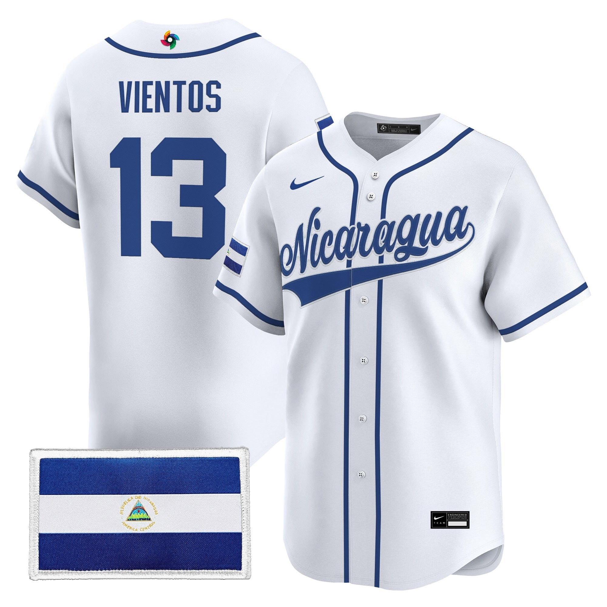 Team Nicaragua 2026 World Baseball Classic Vapor Premier Jersey - All Stitched