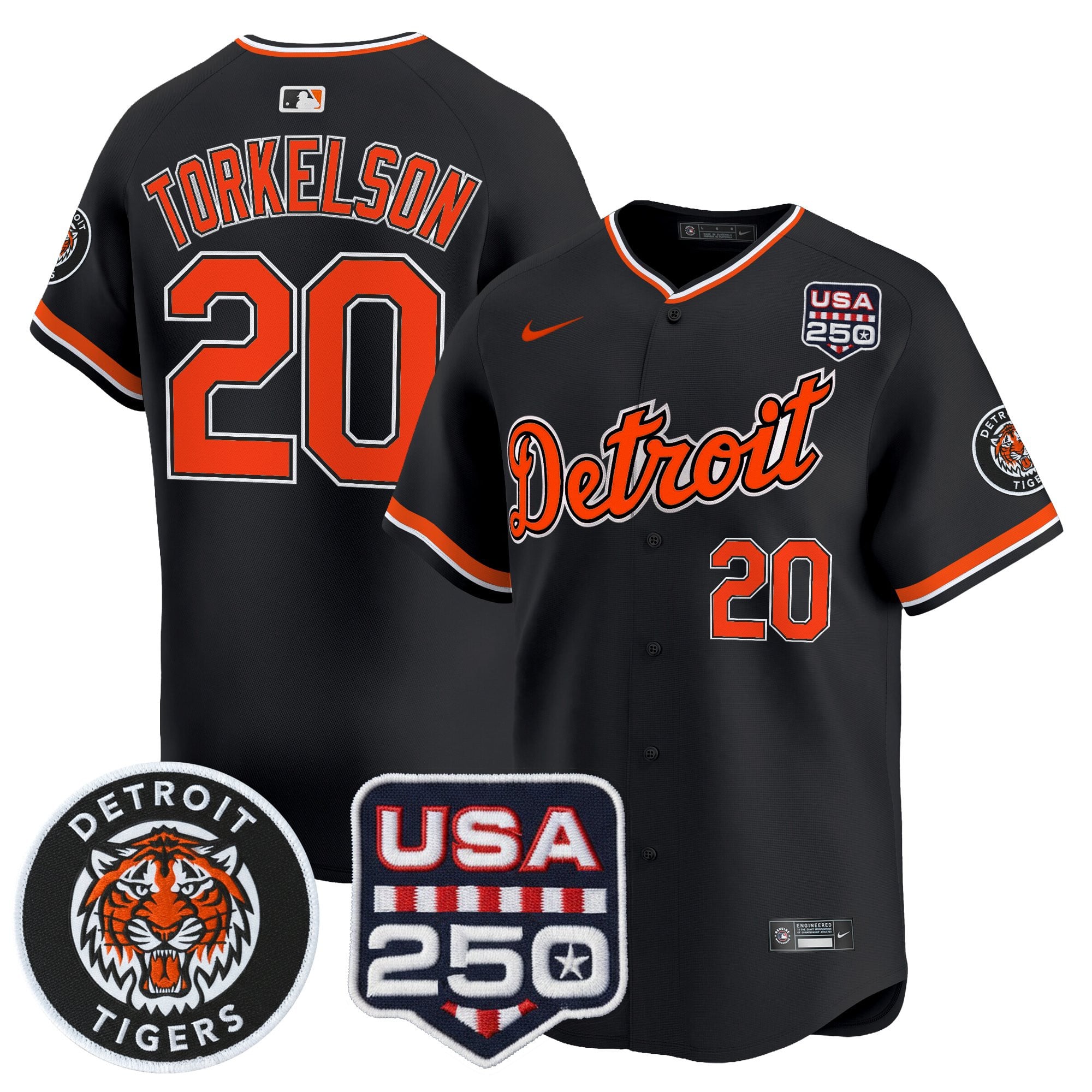 DET 2026 Alternate Vapor Premier Limited Jersey - 250America Patch - All Stitched