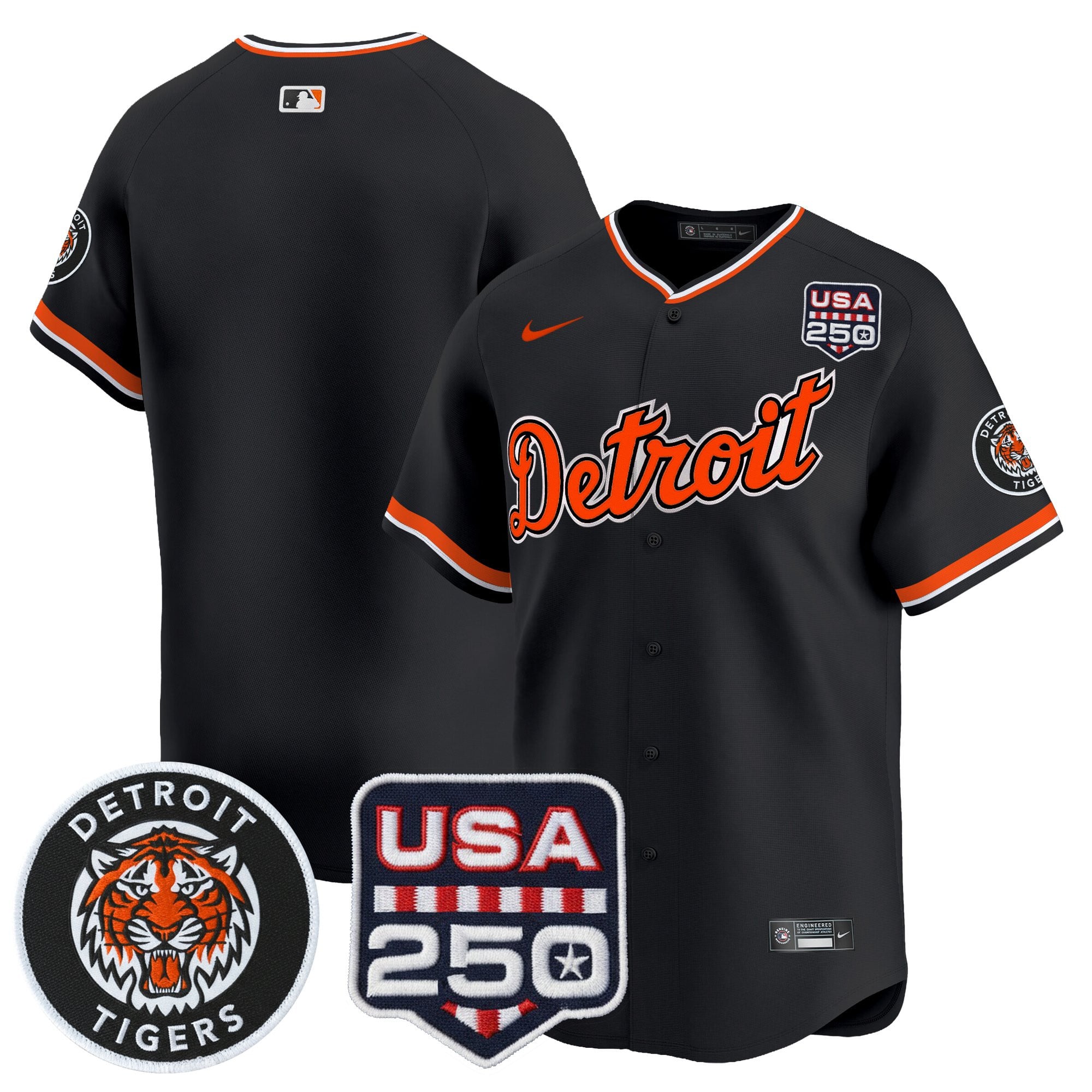 DET 2026 Alternate Vapor Premier Limited Jersey - 250America Patch - All Stitched