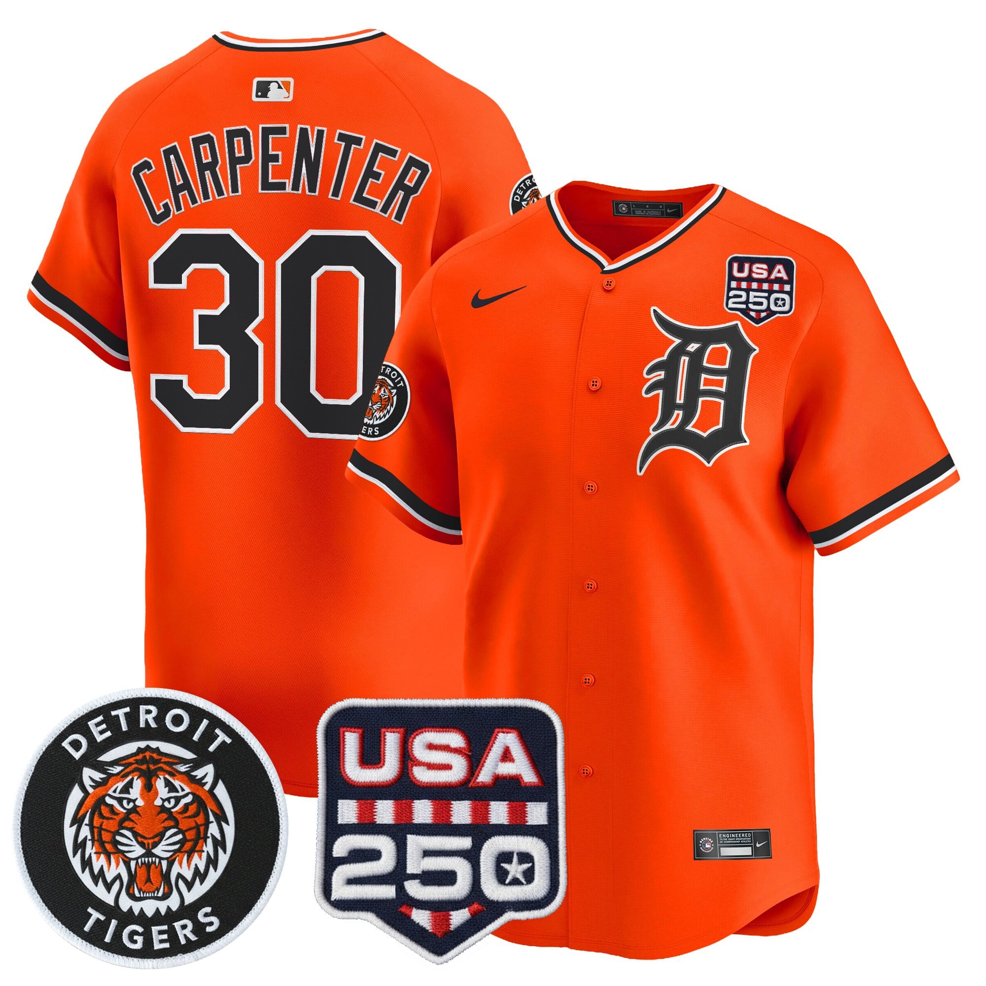 DET 2026 Alternate Vapor Premier Limited Jersey - 250America Patch - All Stitched