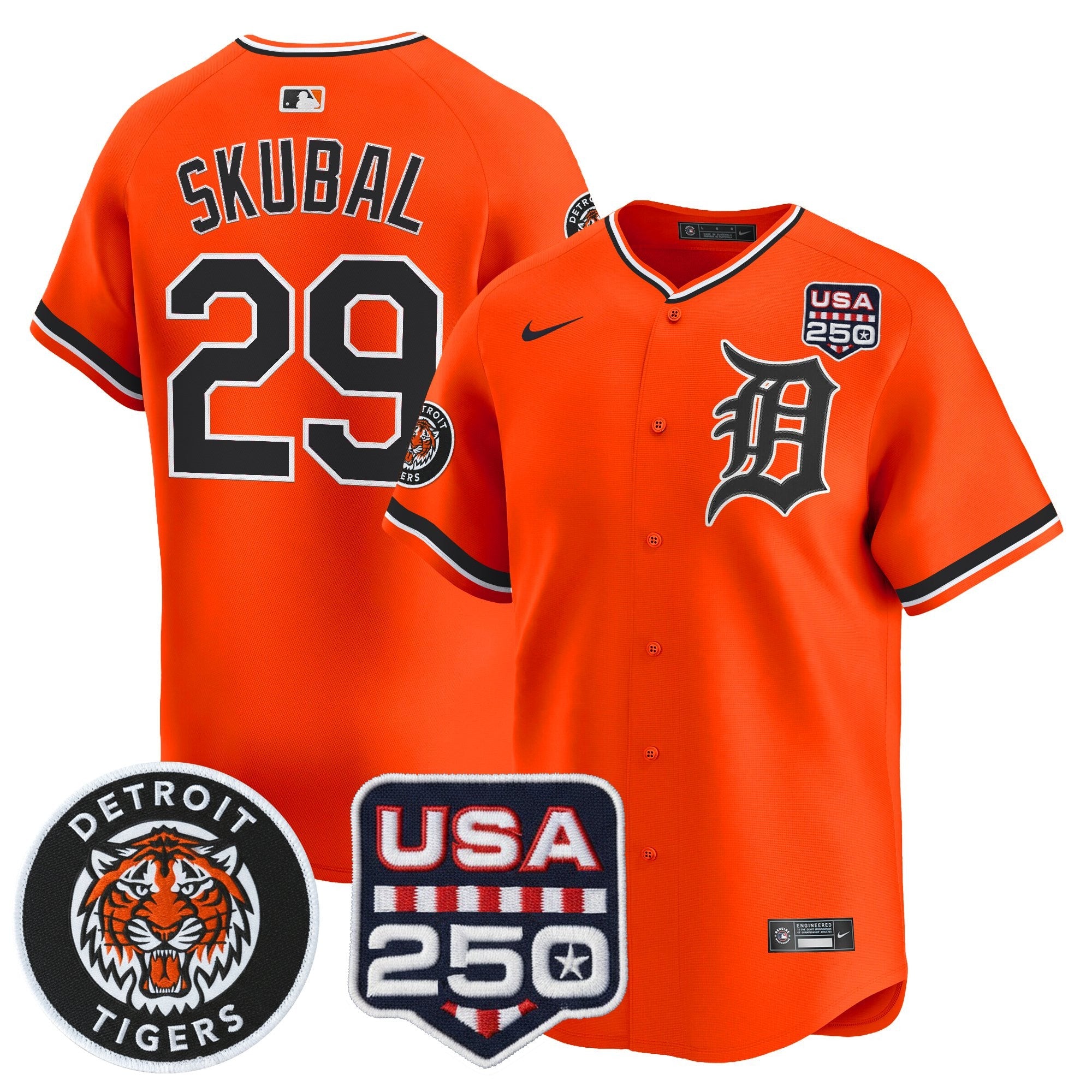 DET 2026 Alternate Vapor Premier Limited Jersey - 250America Patch - All Stitched