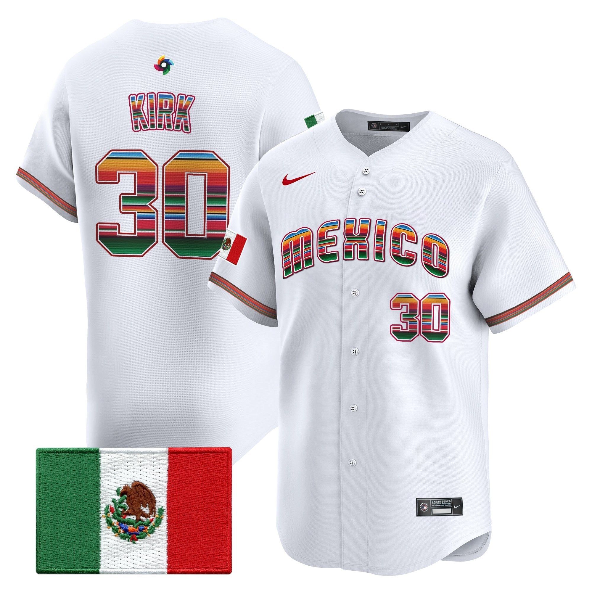 Team Mexico World Baseball Classic "Serape Edition" Vapor Premier Jersey - 2026 Roster - All Stitched