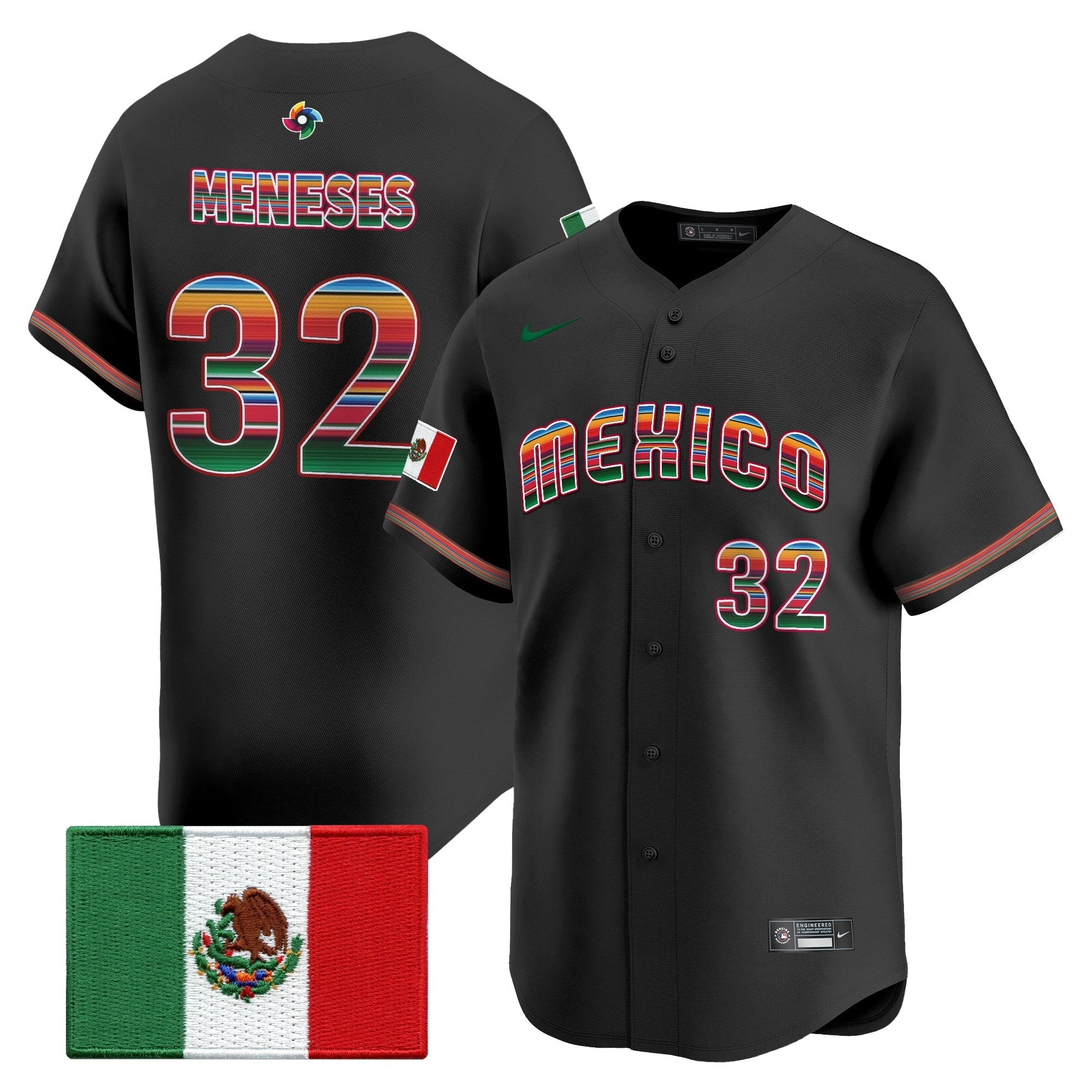 Team Mexico World Baseball Classic "Serape Edition" Vapor Premier Jersey - 2026 Roster - All Stitched
