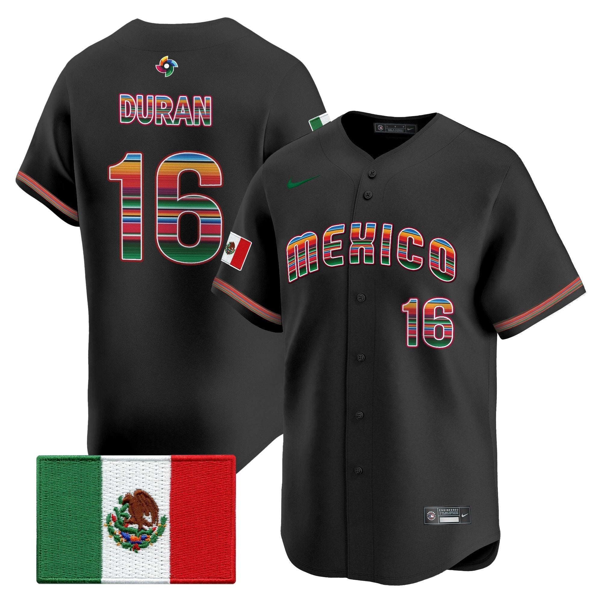 Team Mexico World Baseball Classic "Serape Edition" Vapor Premier Jersey - 2026 Roster - All Stitched